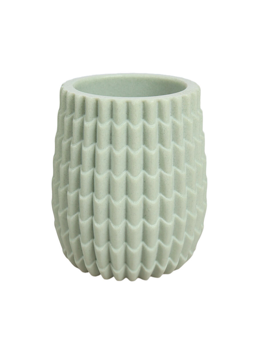 Изображение товара Стакан для щеток Этна из полирезина мятный — стильный аксессуар для ванной