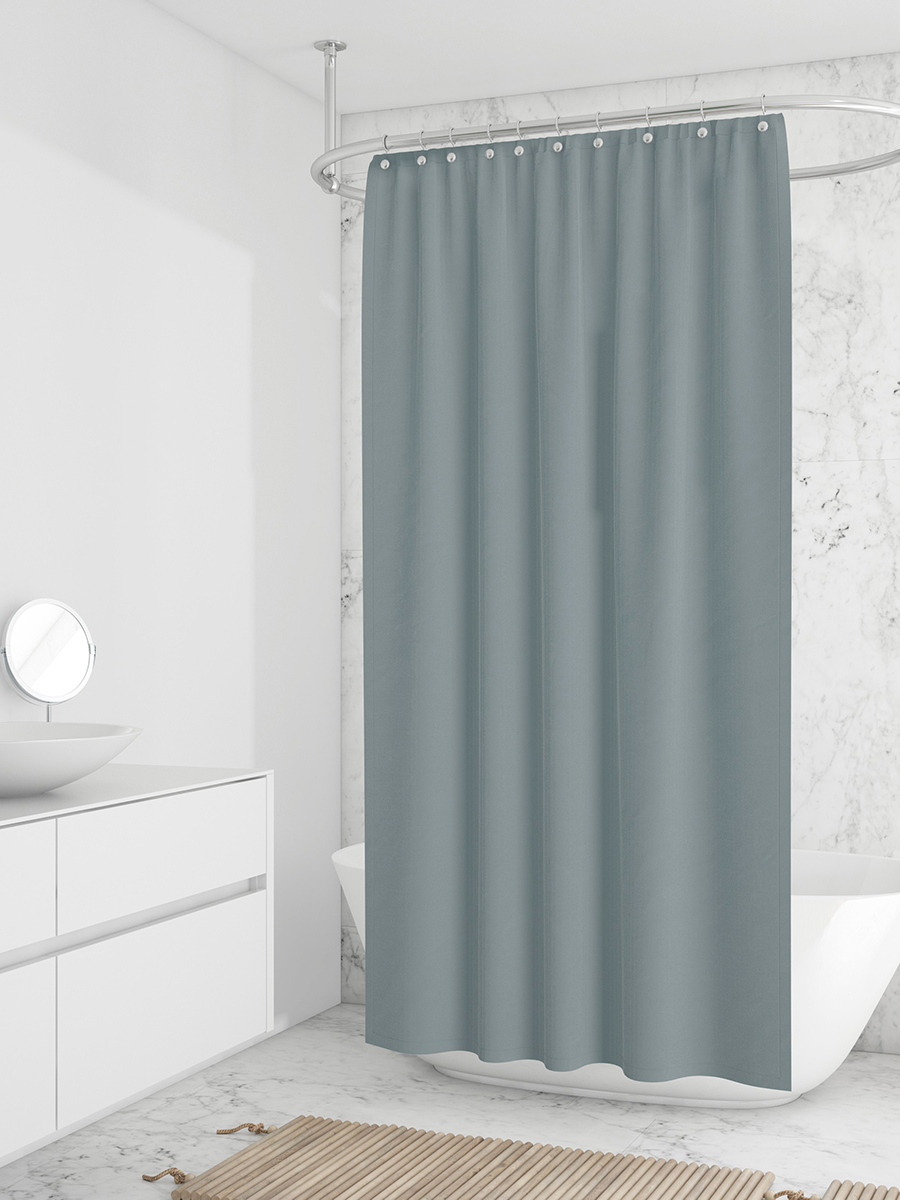 Изображение товара Штора для ванной 180x180 Лавита серый пэс - защита от брызг и стильный дизайн