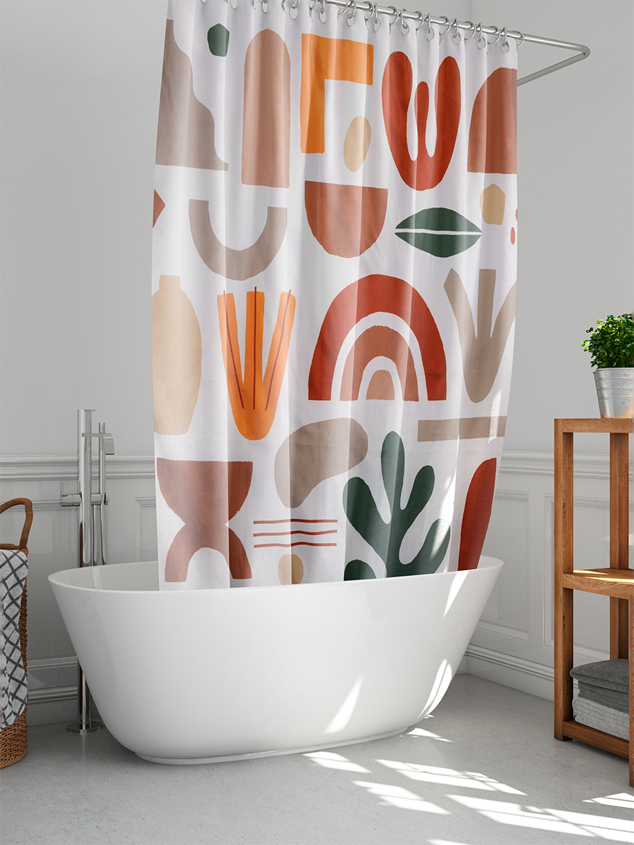 Изображение товара Штора для ванной Zenfort Мехико 180x200 см полиэстер цвет разноцветный