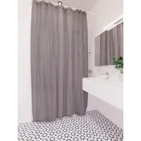 Изображение товара Штора для ванной Zenfort Tafta Crash 180x200 см полиэстер цвет серый