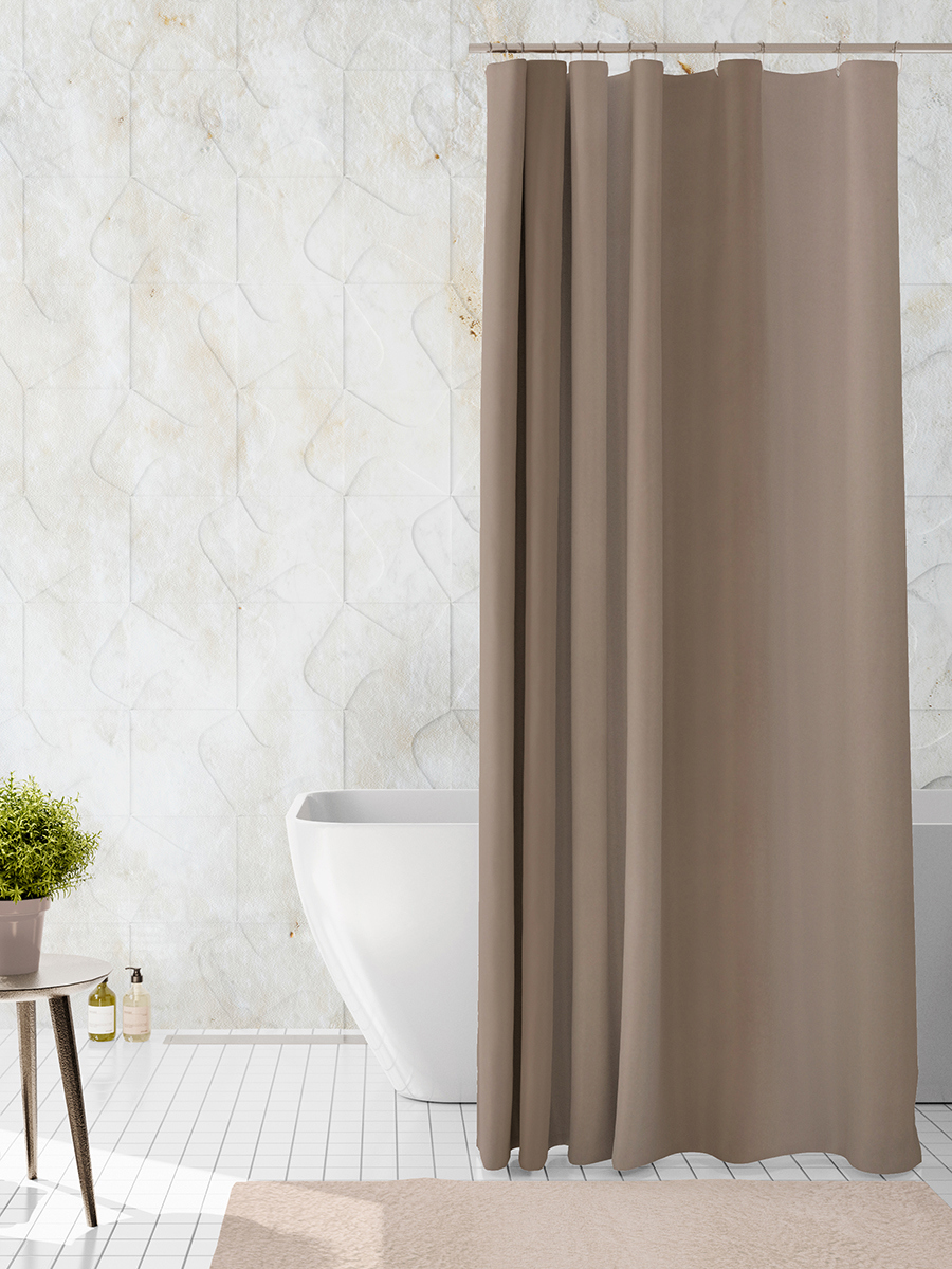 Изображение товара Штора для ванной Delphinium Эва 180x200 см PEVA водонепроницаемая бежевый