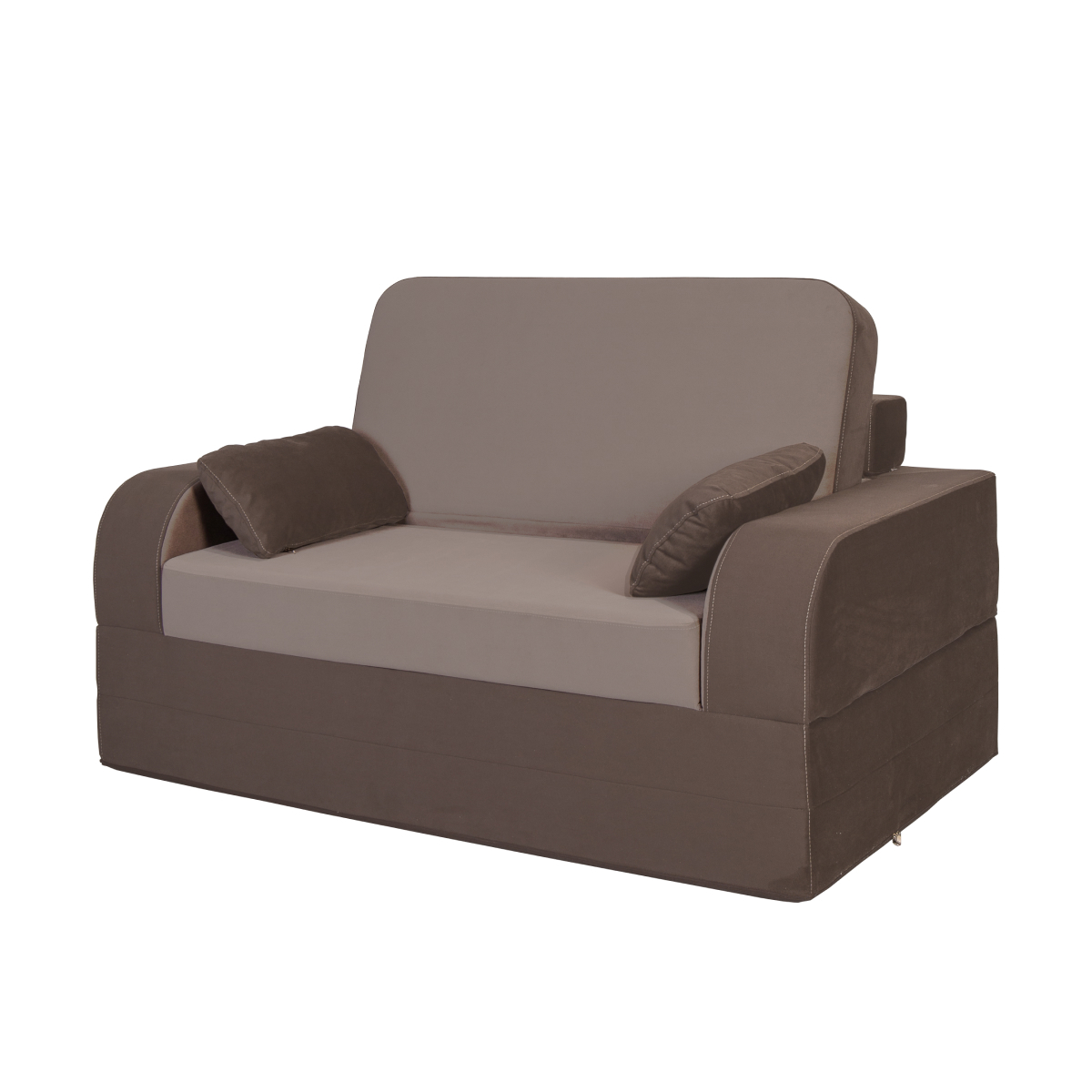 Изображение товара Диван раскладной Div-one Мико 160x100x100 см велюр цвет коричневый