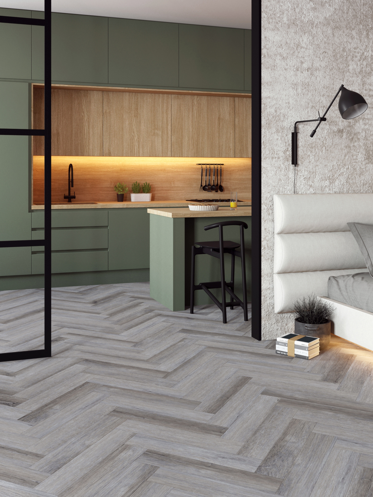 Изображение товара SPC плитка Polmark Weave ST0196 дуб серый влагостойкая 12x61 см 4.5 мм