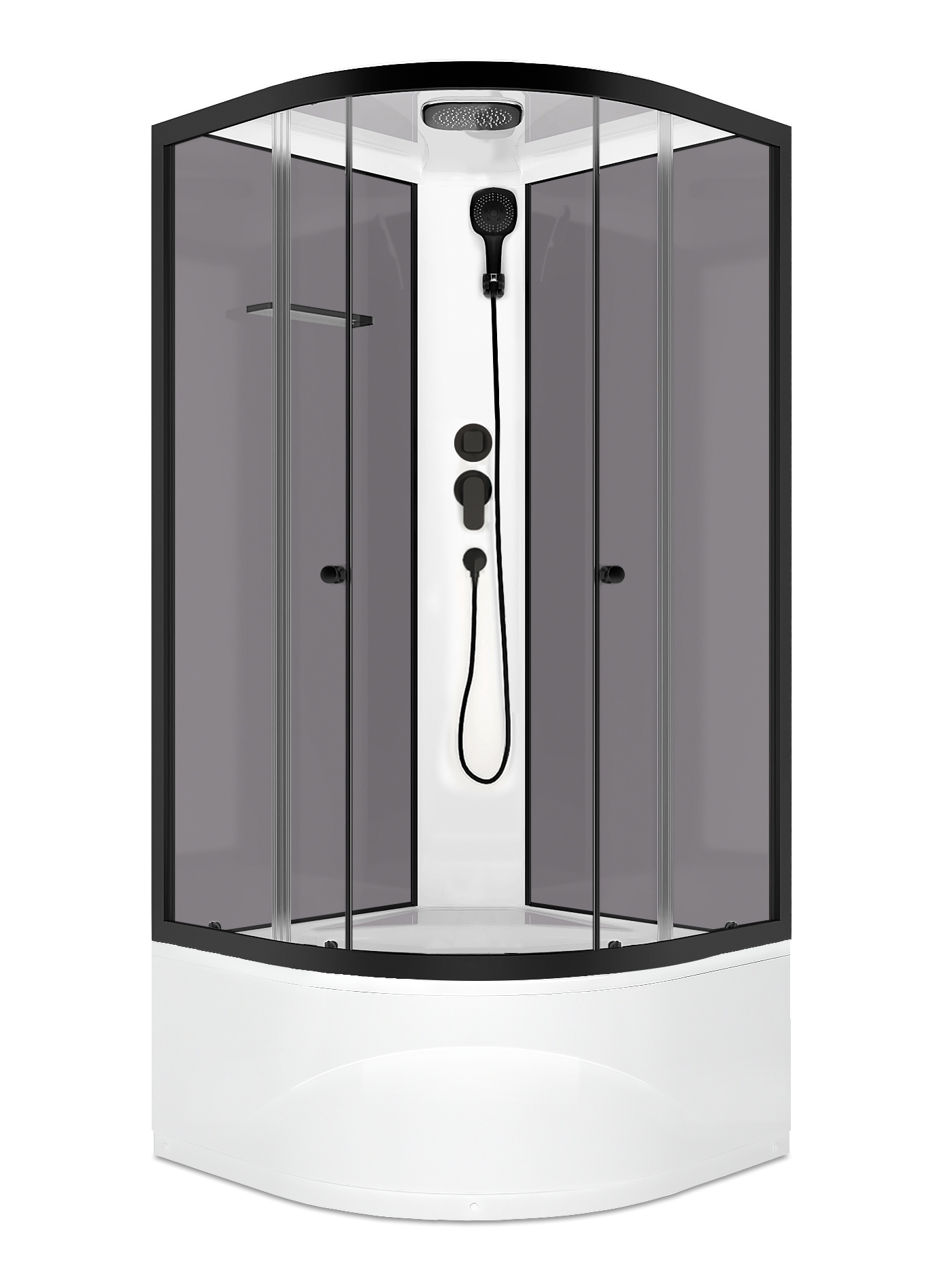 Изображение товара Душевая кабина Domani-Spa Delight Slim 88 80х80х218 см высокий поддон прозрачное стекло