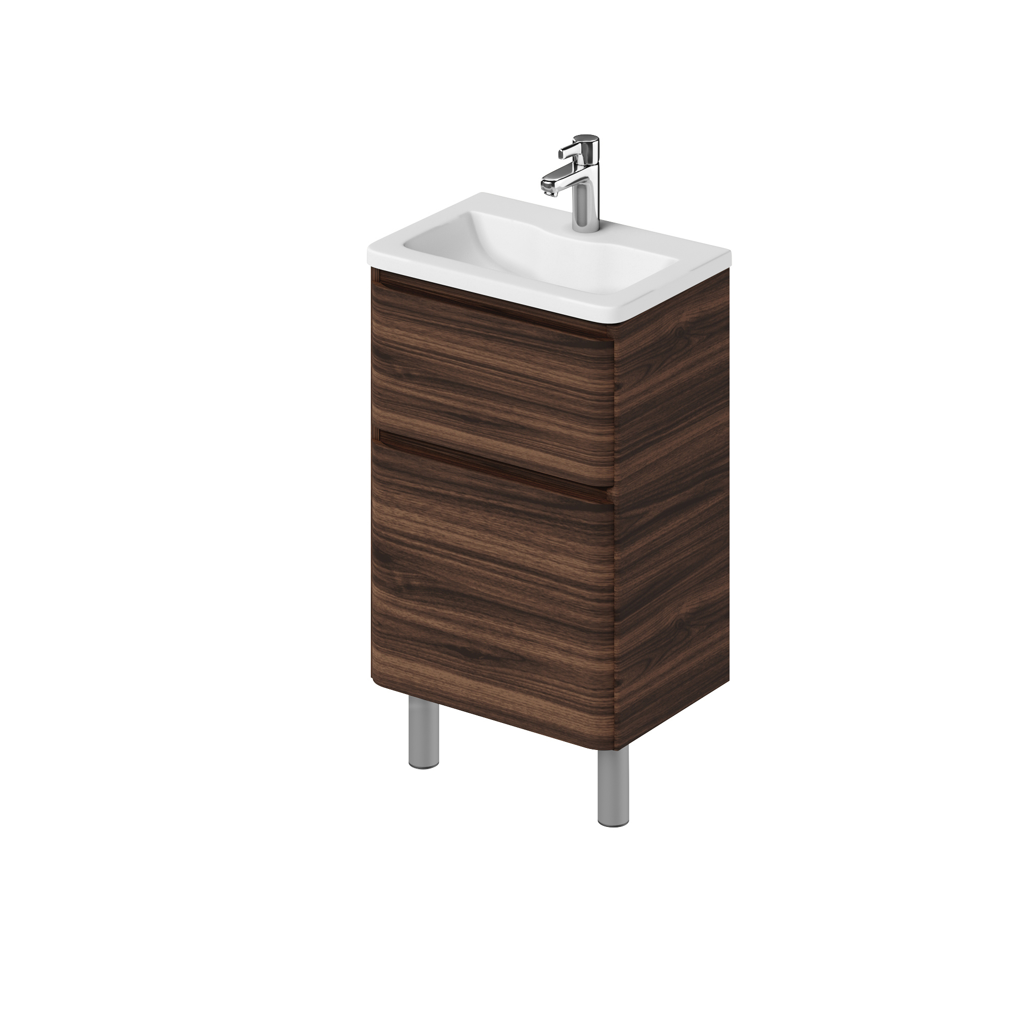Изображение товара Тумба с раковиной в ванную Итана Roberto 50 49.8x34.9x84.7 напольная Орех Пекан шоколад