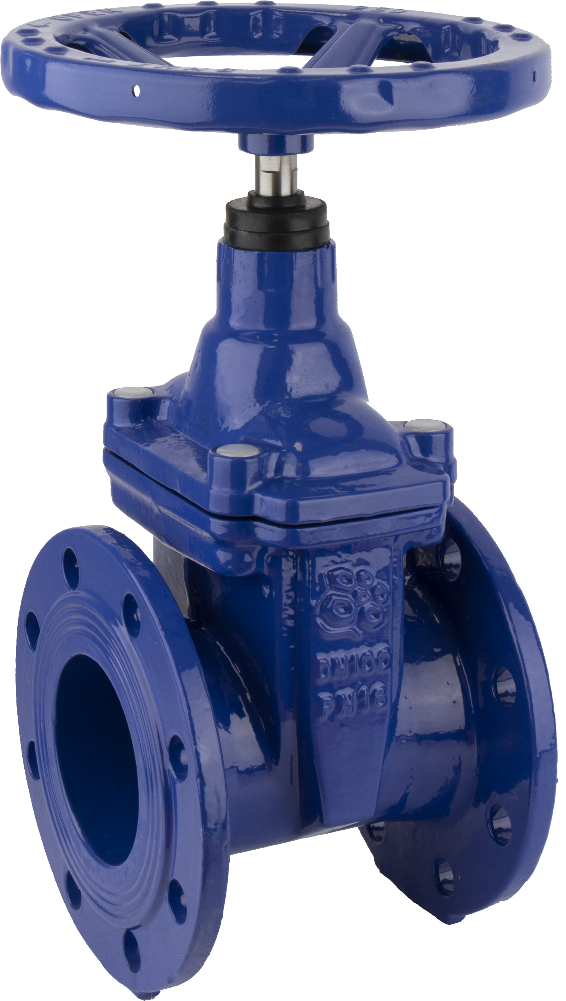 Изображение товара Задвижка запорная Рашворк 101-065-16 DN65 PN16 с выдвижным шпинделем чугун