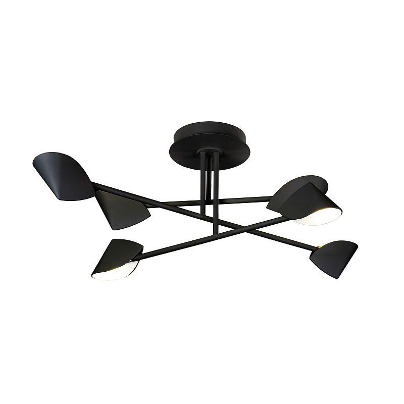 Изображение товара Люстра потолочная светодиодная MANTRA 7581 Capuccina 6 плафонов черная теплый белый свет