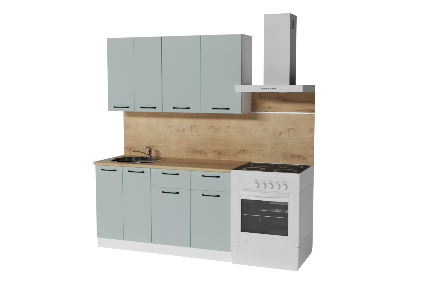 Изображение товара Кухонный гарнитур Лиора Медиум из ЛДСП цвет Сумерки 140x217 см