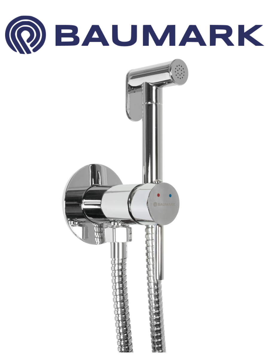 Изображение товара Набор для подключения гигиенического душа Baumark BM1218 хром латунь 120 см