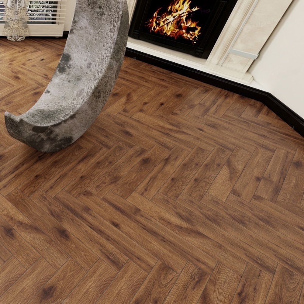 Изображение товара Ламинат Alpine Floor Herringbone 10 Дуб Умбрия 33 класс влагостойкий для пола 1.56 м²