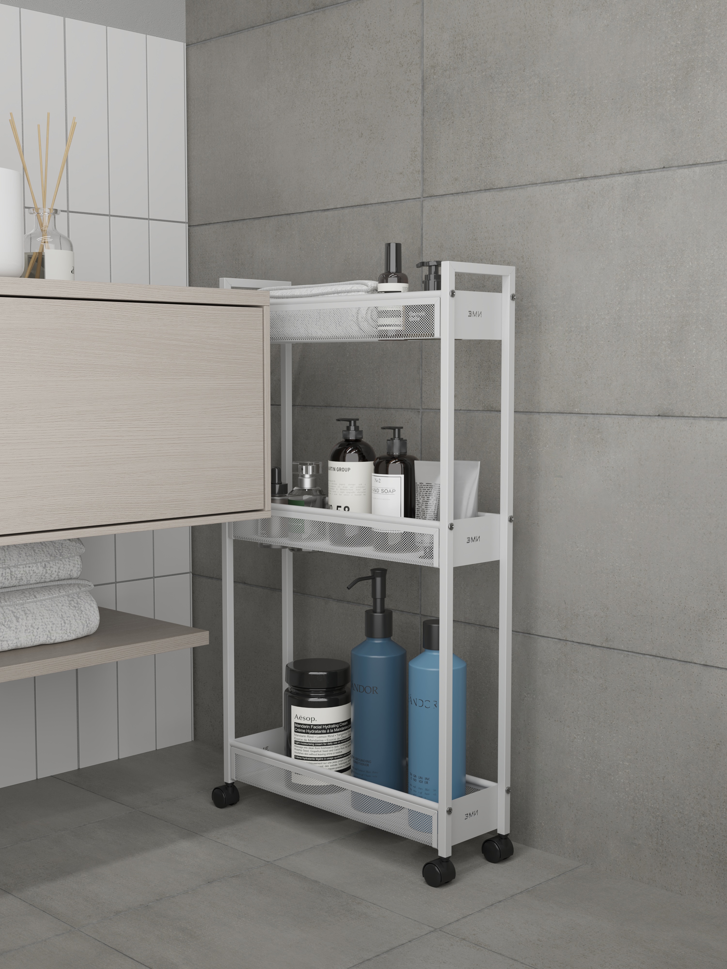 Изображение товара Этажерка Зми Вишера 44x79 см с белым покрытием