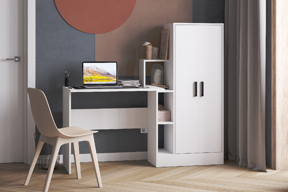 Изображение товара Компьютерный стол Micon СКМ-1 белый 150x135 см