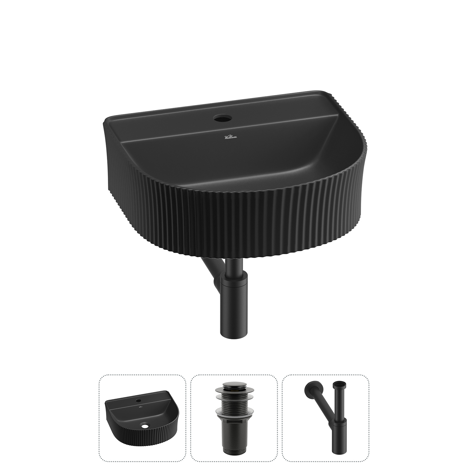 Изображение товара Раковина Wellsee festive fox 20213670R 40см цвет раковина 3 в 1: д/к, сифон