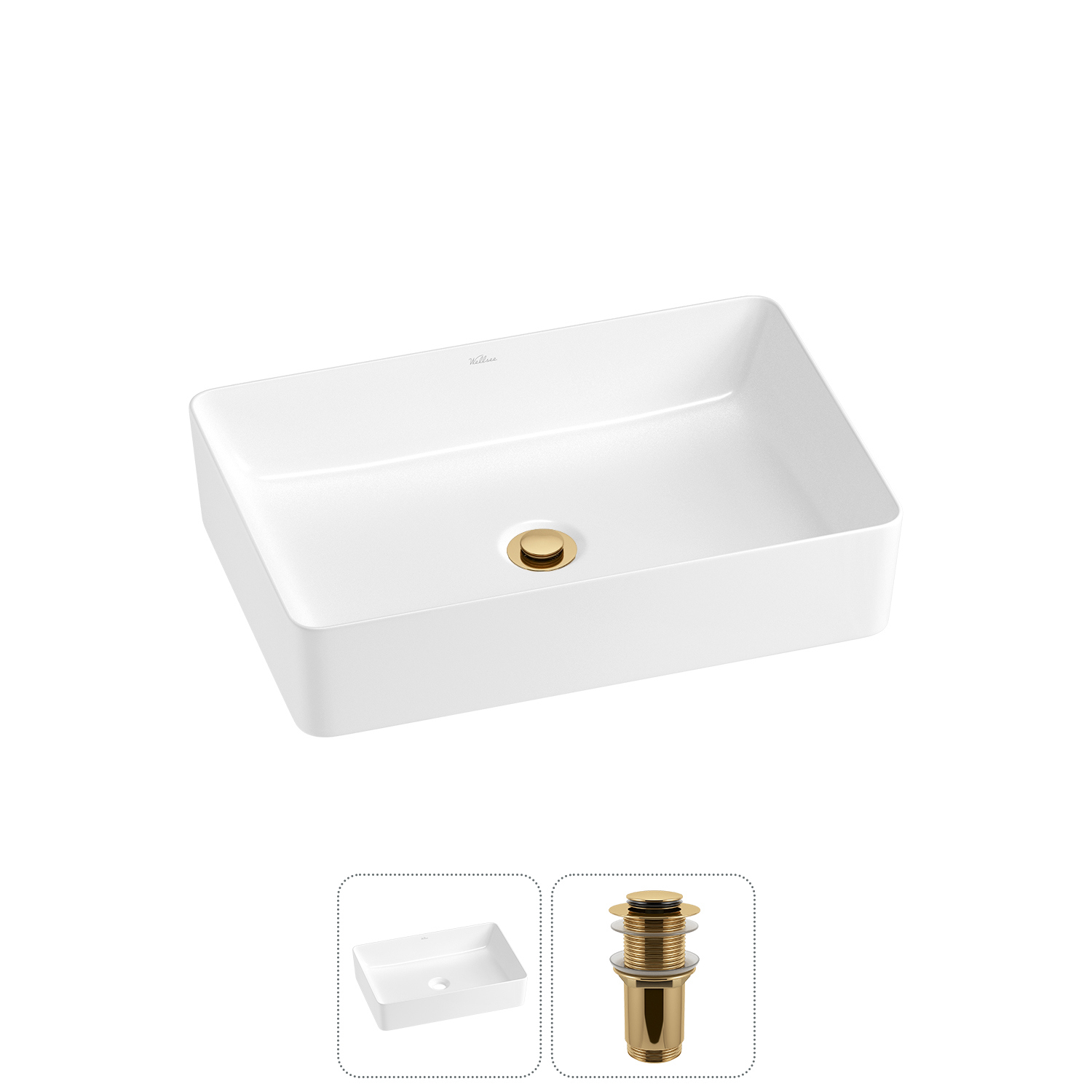 Изображение товара Раковина Wellsee freedom 2.0 20214441R 50см цвет раковина 2 в 1: д/к