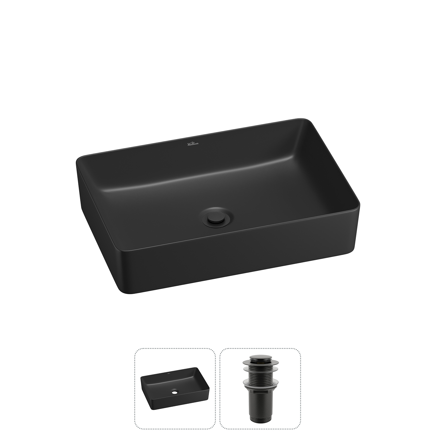 Изображение товара Раковина Wellsee freedom 2.0 20214472R 50см цвет раковина 2 в 1: д/к