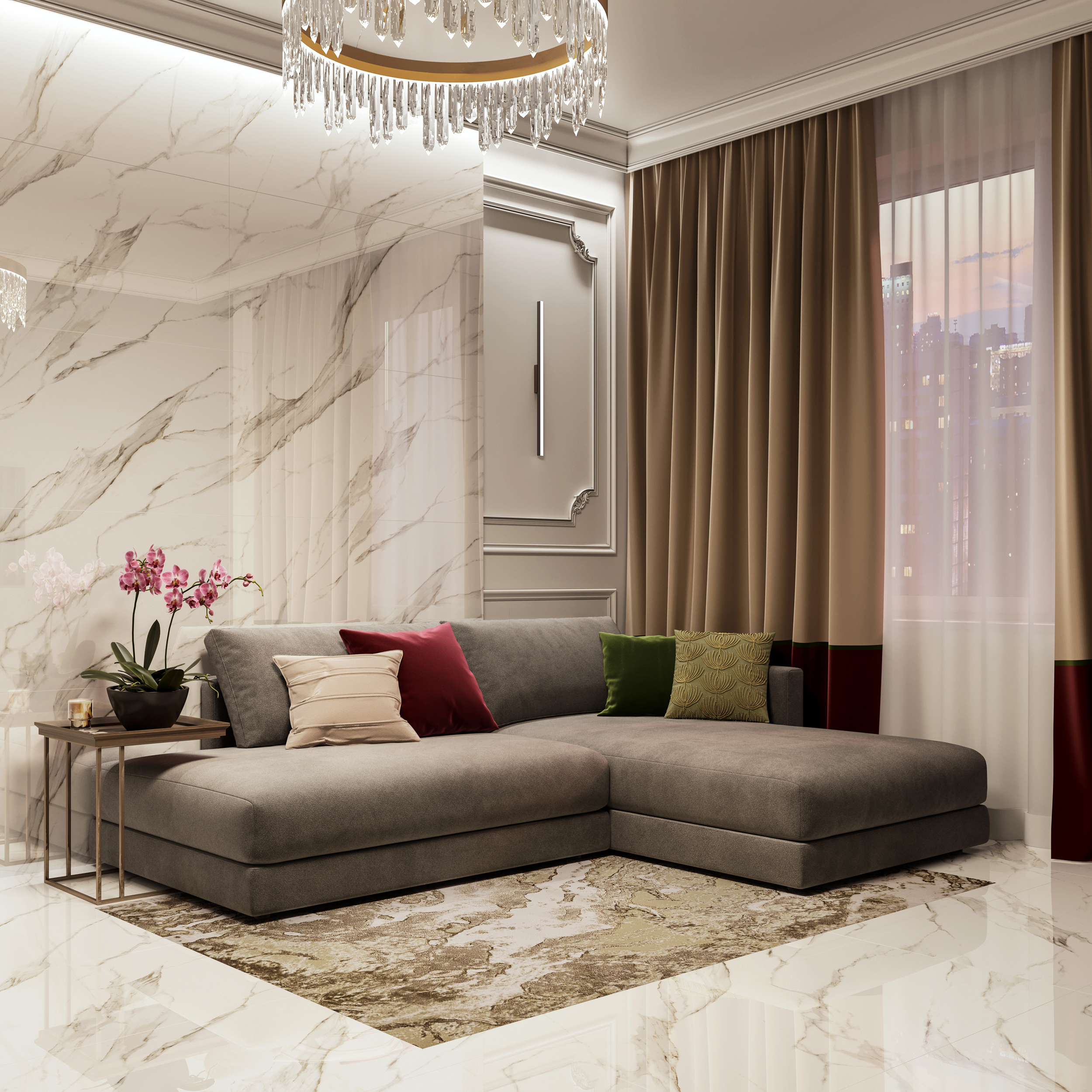 Изображение товара Керамогранит Culto Glossy STATUARIO 60x120см цвет белый мрамор