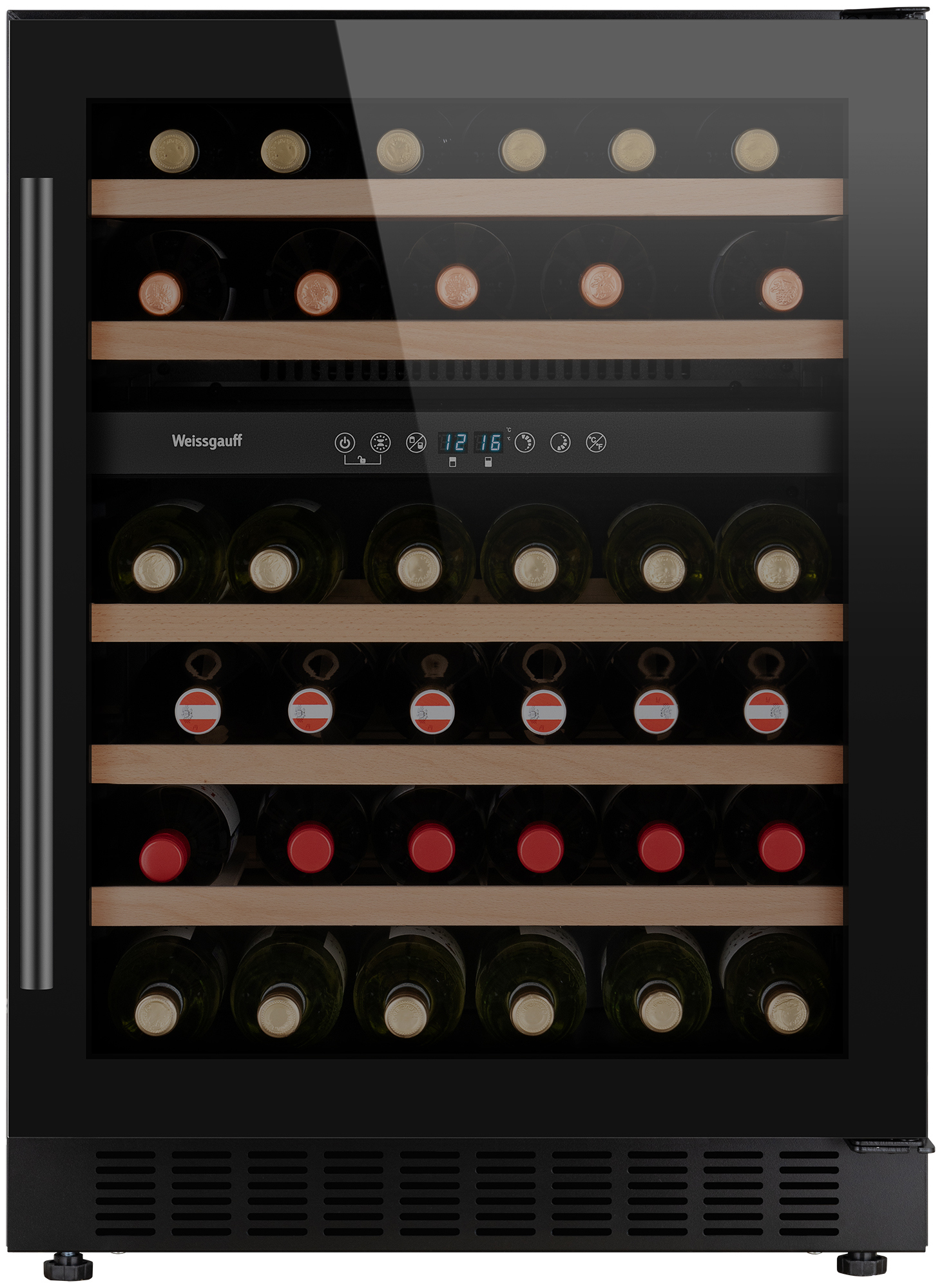 Изображение товара Винный шкаф Weissgauff 59.50x82x57 см 46 бутылок цвет черный