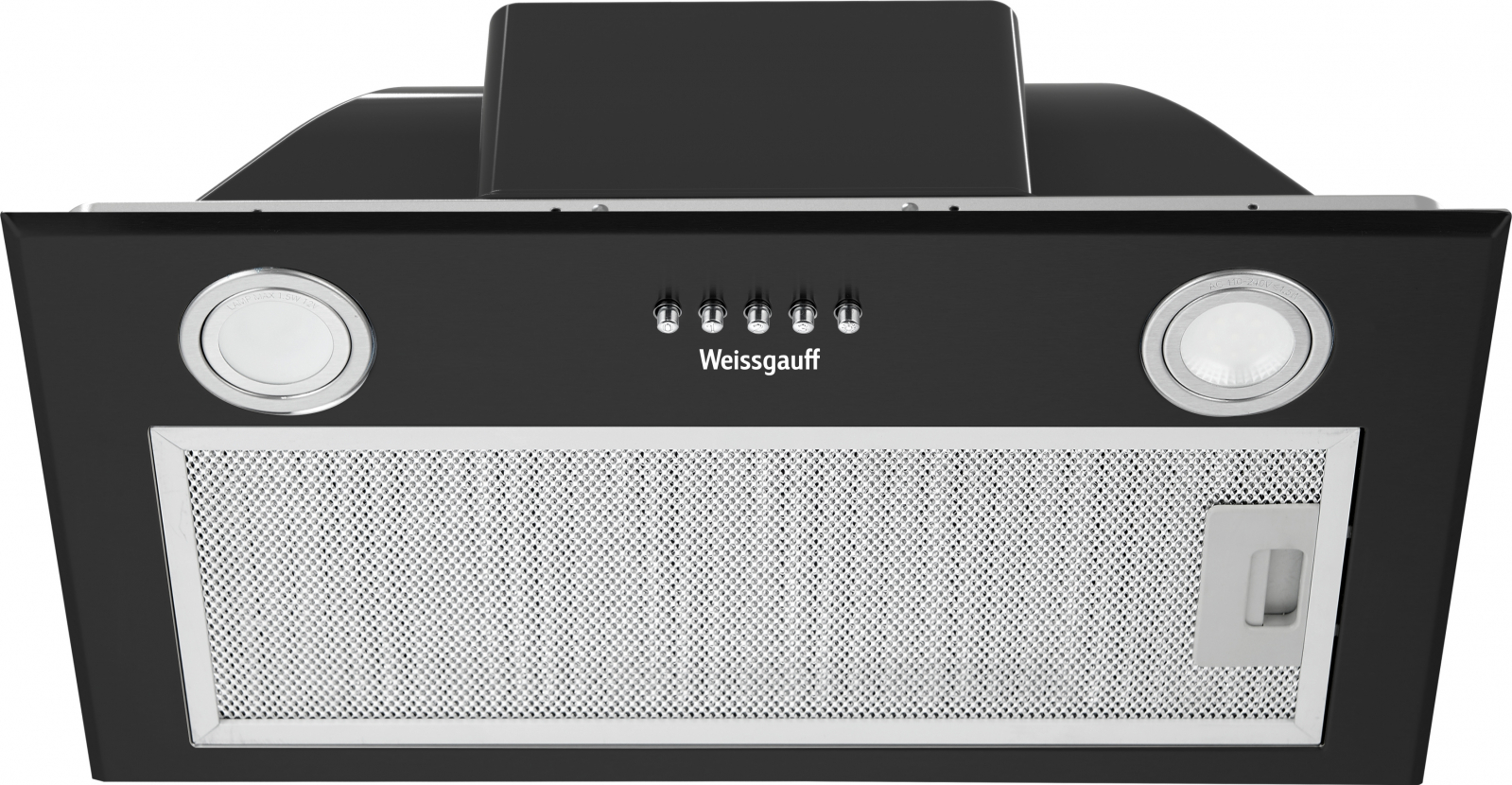 Изображение товара Встраиваемая вытяжка Weissgauff BOX 1200 BL черная с LED освещением 52 см