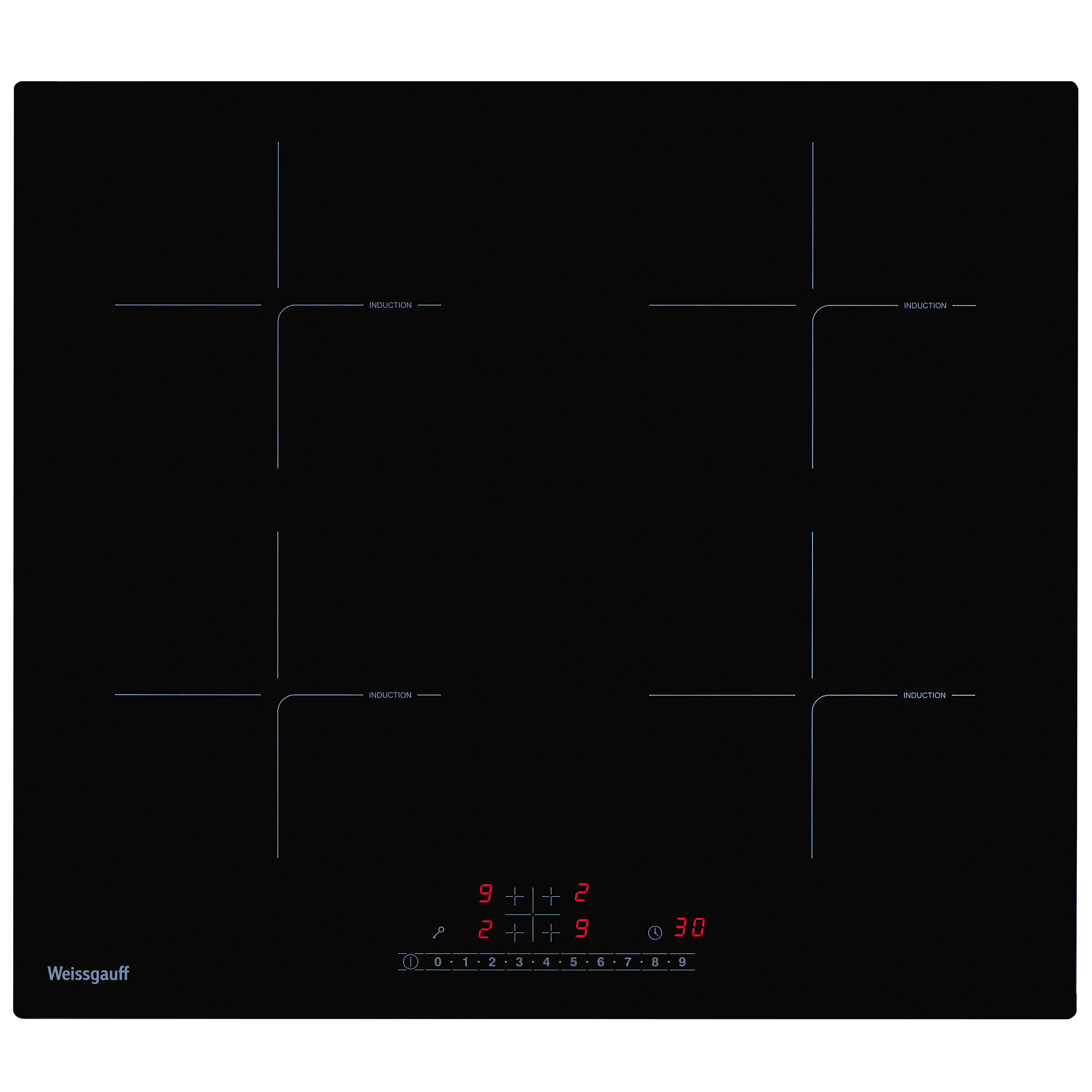 Изображение товара Индукционная варочная панель Weissgauff HI 640 BSC 59 см 4 конфорки цвет черный