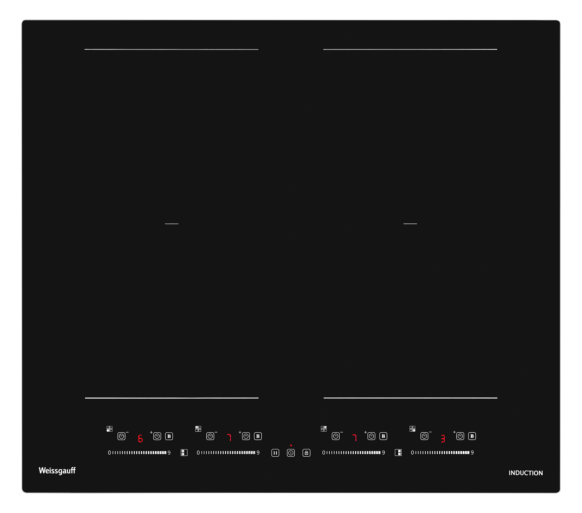 Изображение товара Индукционная варочная панель Weissgauff HI 644 Flex Premium 59 см 4 конфорки черный