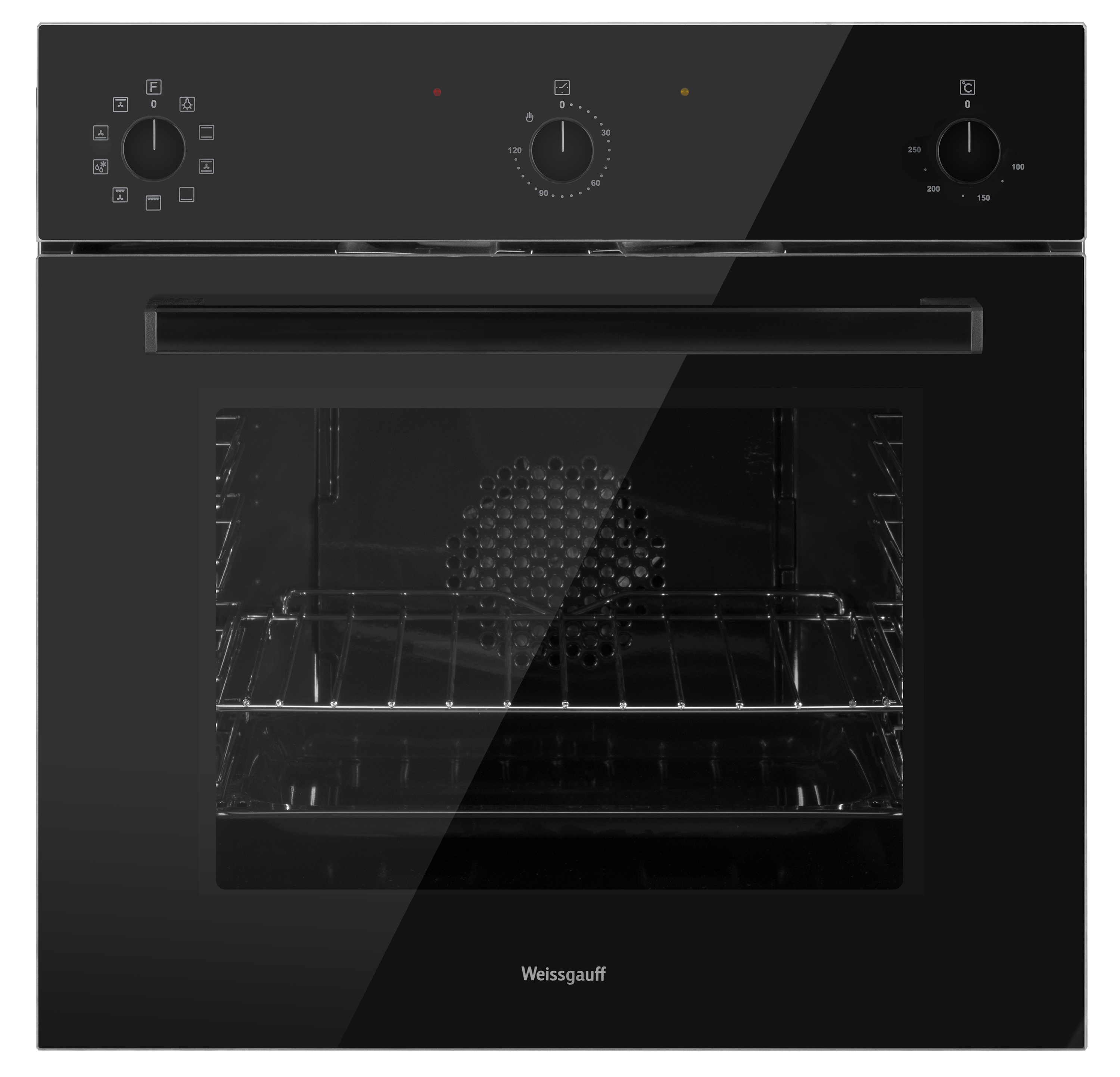 Изображение товара Электрический встраиваемый духовой шкаф Weissgauff Eov 206 sb black edition 59.6x60x60 см цвет черный