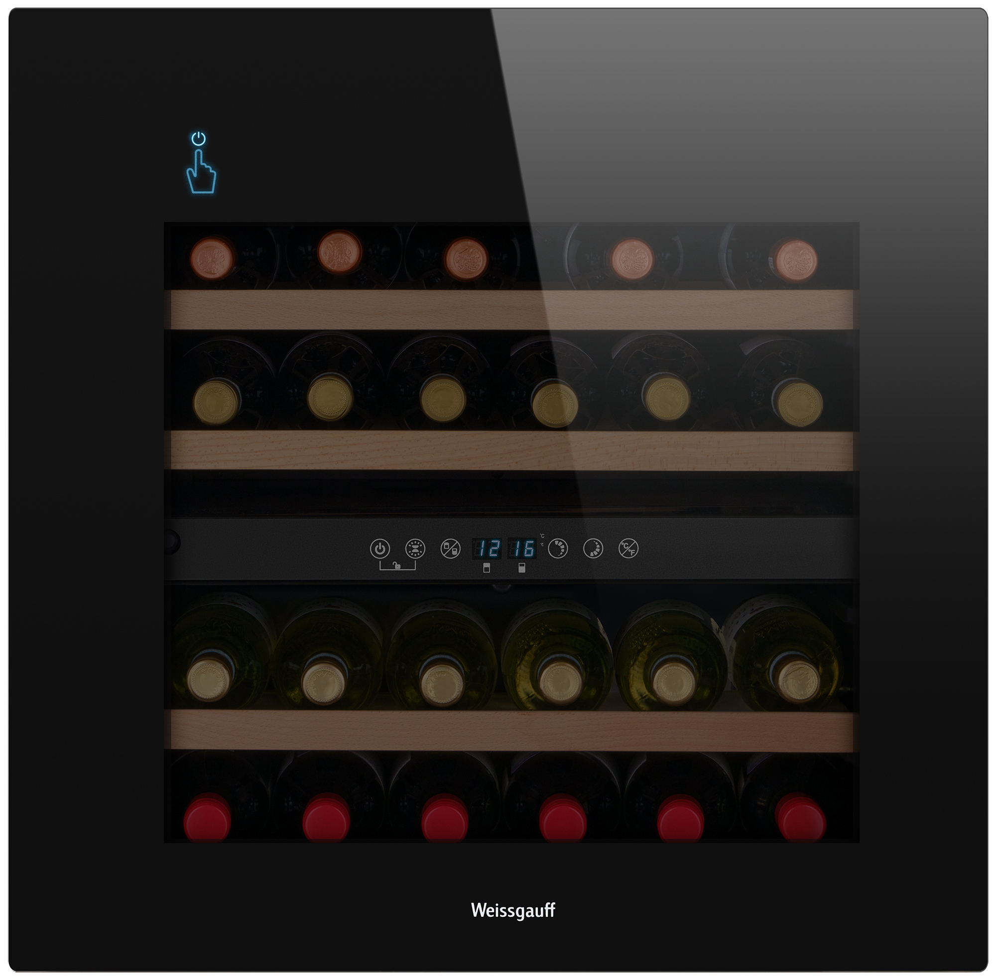 Изображение товара Встраиваемый винный холодильник Weissgauff 36 бутылок черный WWCI-36 DB