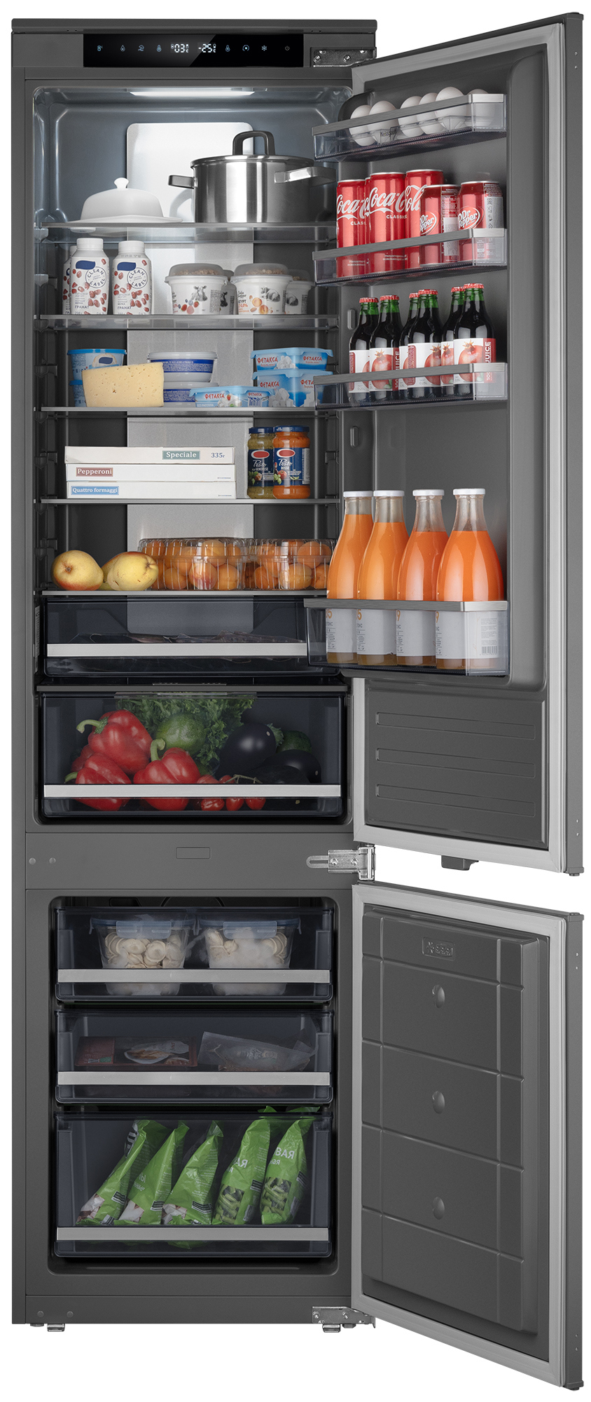 Изображение товара Встраиваемый холодильник Weissgauff WRKI 209л 64л сталь No Frost инвертор