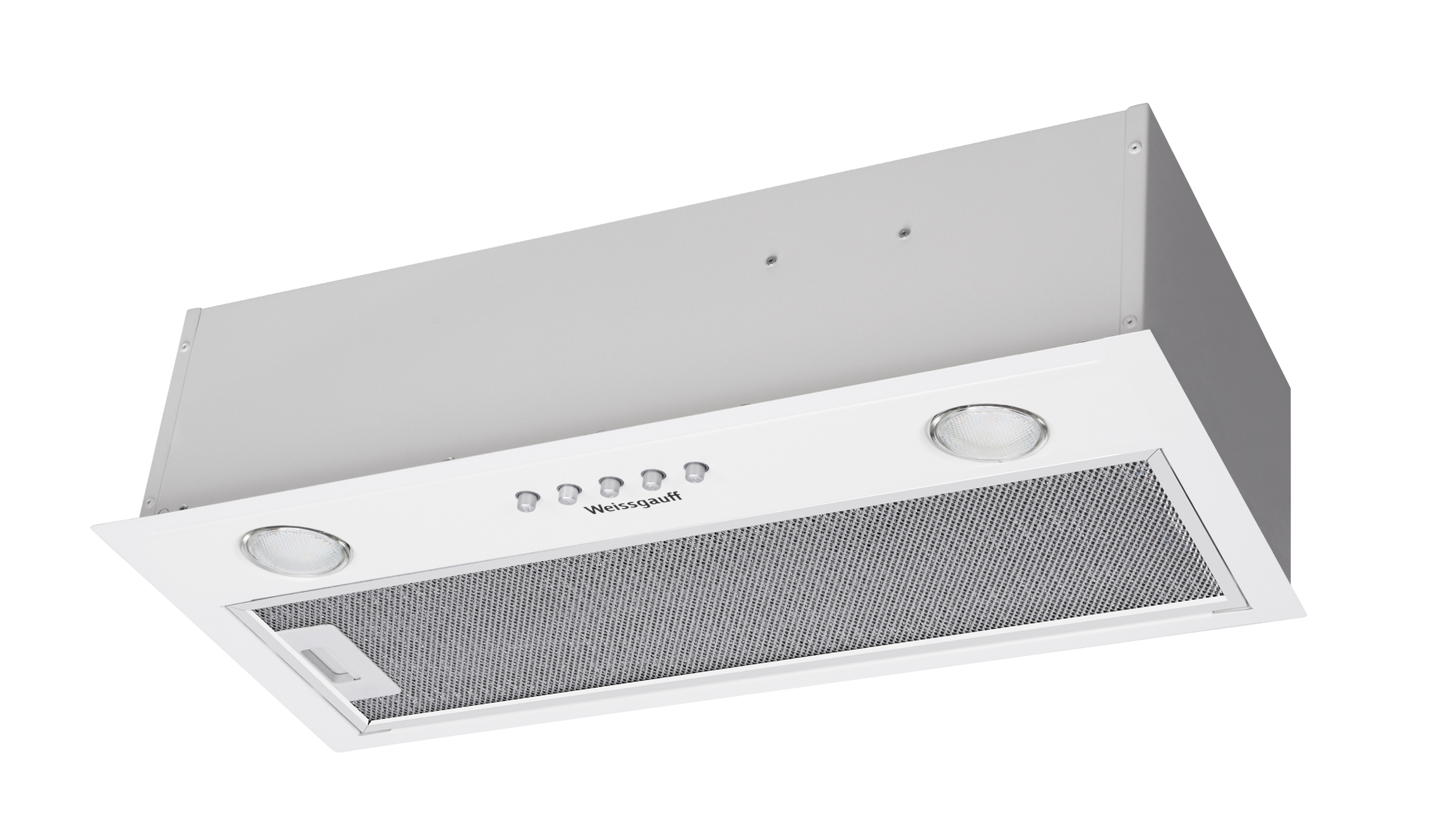 Изображение товара Встроенная вытяжка Weissgauff Alpha 50 PB WH 900 м³/ч белая дизайн