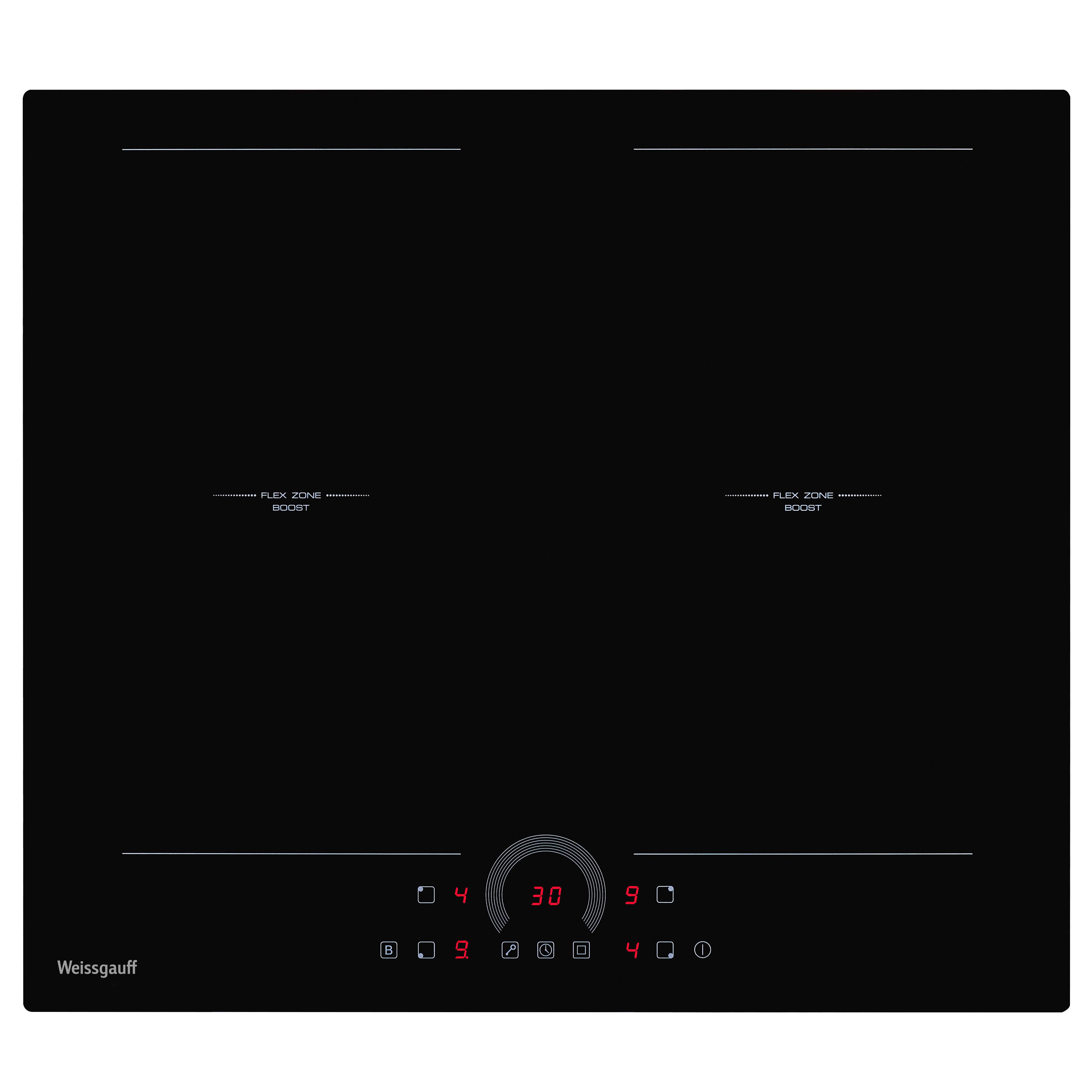 Изображение товара Индукционная варочная панель Weissgauff HI 642 BFZC 59 см 4 конфорки цвет черный