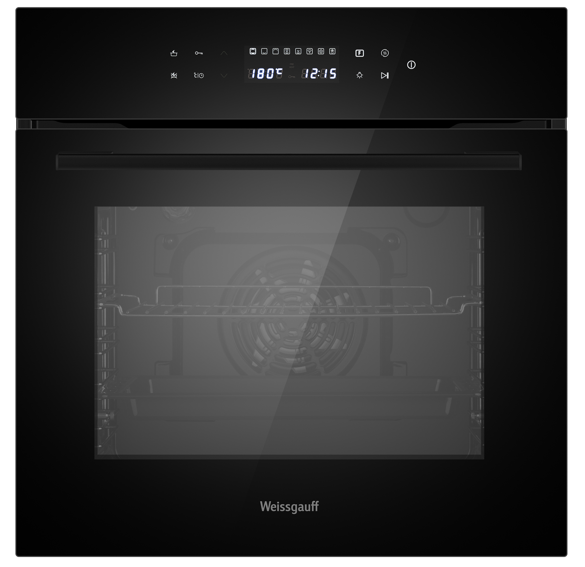 Изображение товара Духовой шкаф WEISSGAUFF 59.5х57х59.5 см телескопические направляющие цвет черный 381347