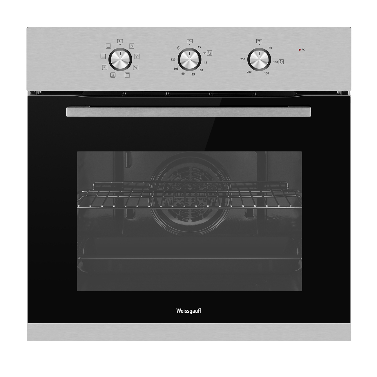 Изображение товара Электрический встраиваемый духовой шкаф Weissgauff EOM 208 PDX Steam Clean 65 л нержавеющая сталь
