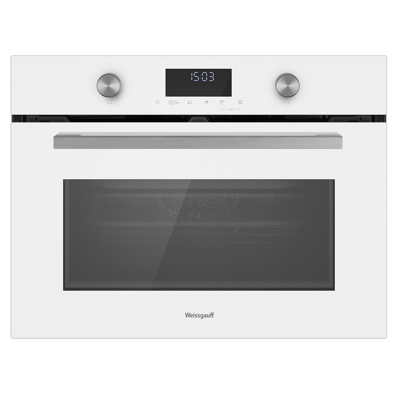 Изображение товара Электрический встраиваемый духовий шкаф Weissgauff OE 4551 DW 50л белый с микроволновкой