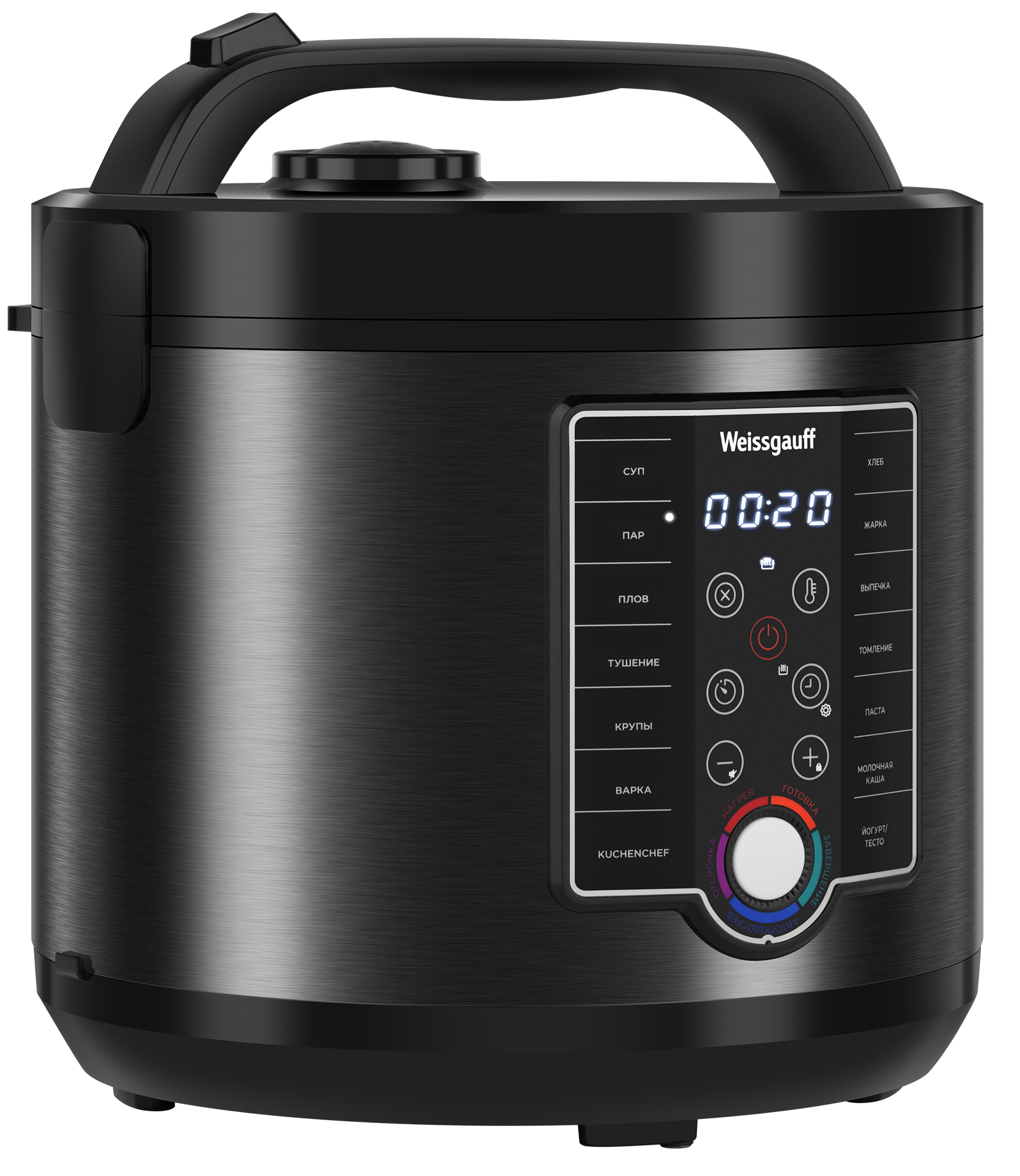 Изображение товара Мультиварка Weissgauff Kuchenchef colorloop 5 л 14 программ цвет черный