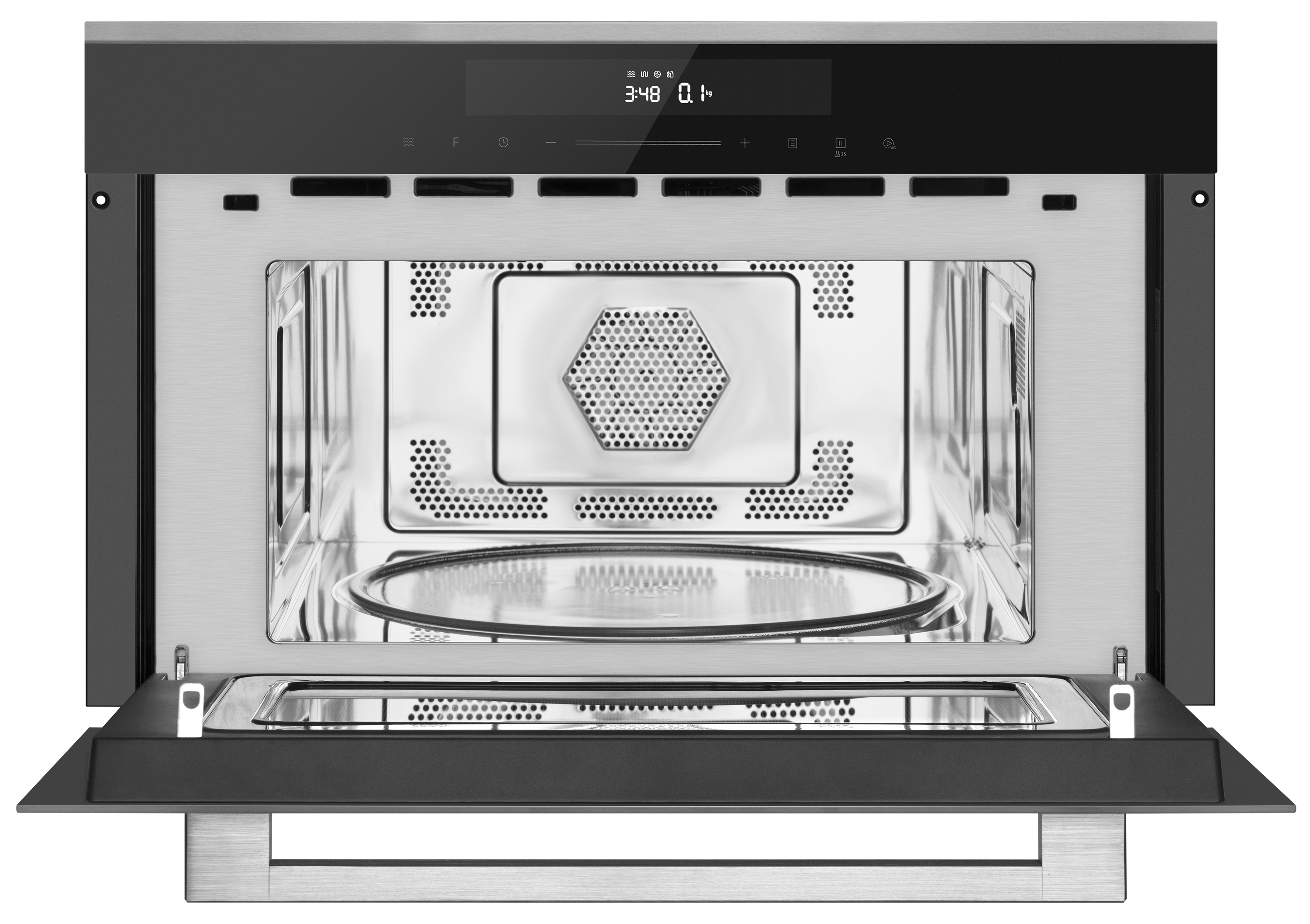 Изображение товара Встраиваемая микроволновая печь Weissgauff 34 л конвекция гриль встраиваемая черная