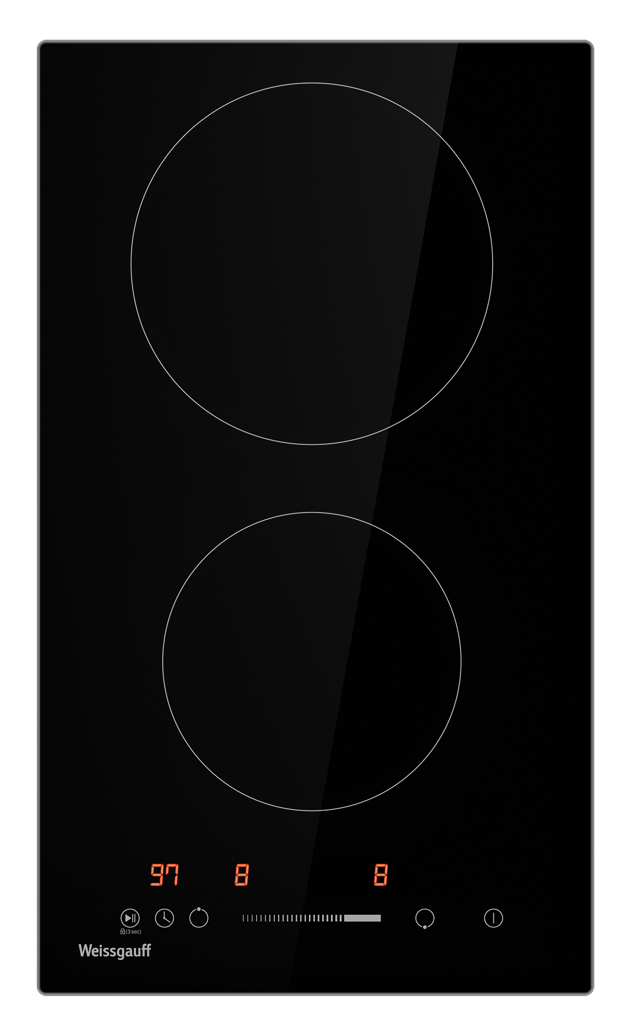 Изображение товара Электрическая варочная панель Weissgauff HV 32 B 2 конфорки стеклокерамика черный