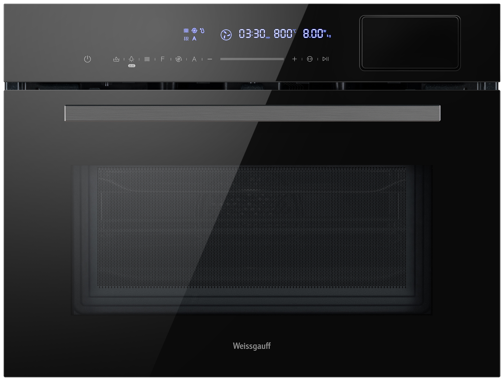 Изображение товара Встраиваемый компактный духовой шкаф с СВЧ и паром Weissgauff Oems 459 PDB