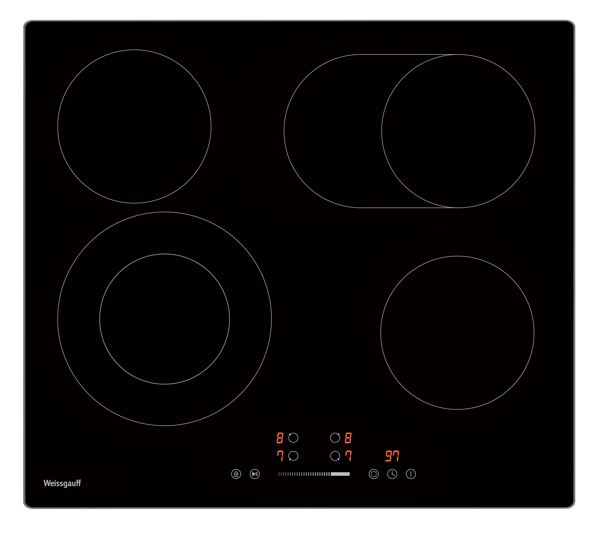 Изображение товара Стеклокерамическая варочная панель Weissgauff HV 642 BSG 59 см 4 конфорки