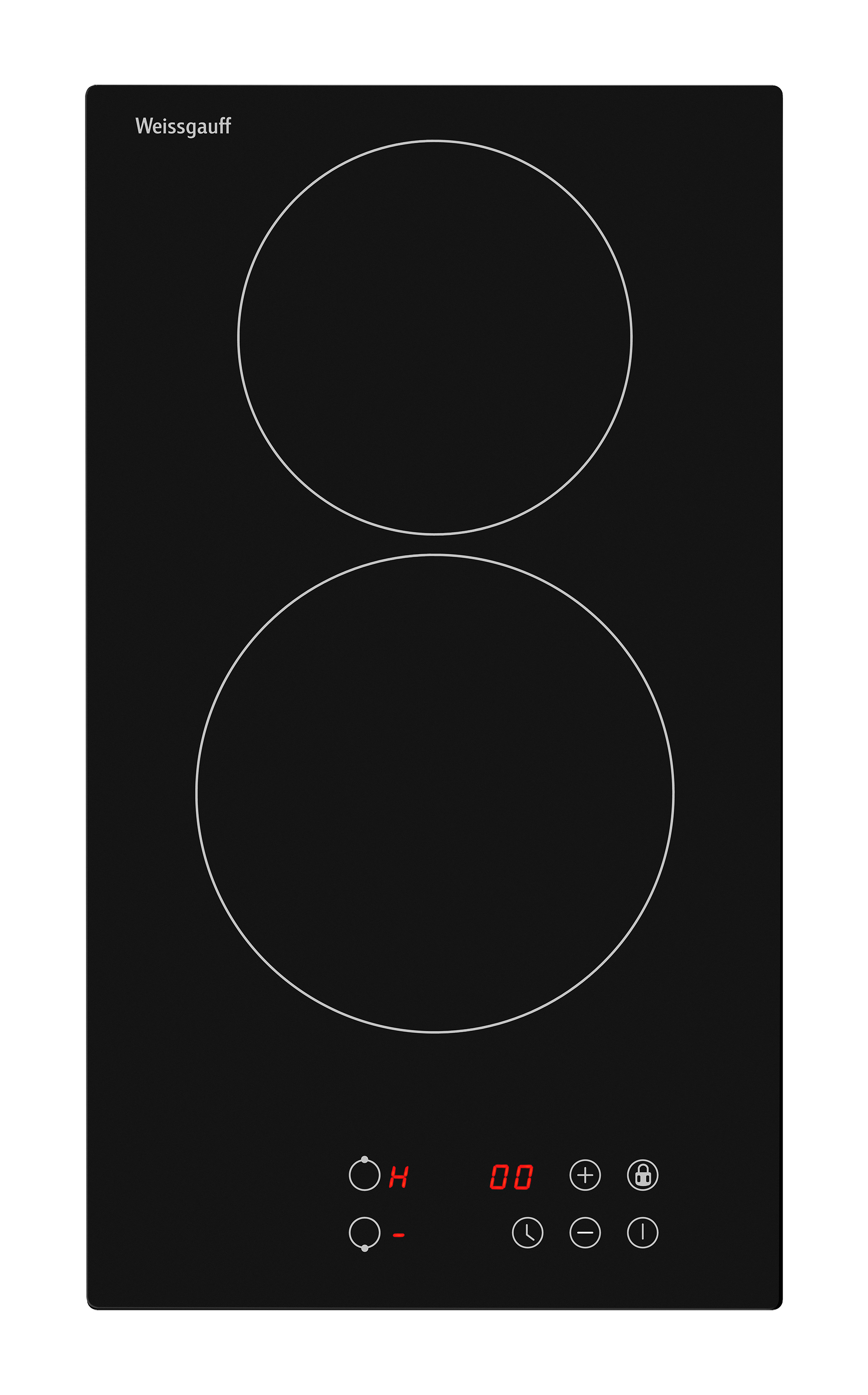 Изображение товара Электрическая варочная панель Weissgauff HV 32 BA 2 конфорки черный стеклокерамика 29 см