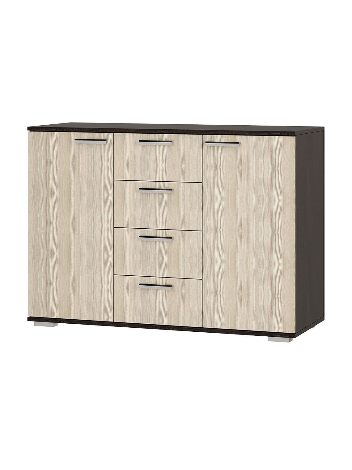 Изображение товара Комод BTS Стандарт-2 New 4 ящика венге/лоредо современный дизайн