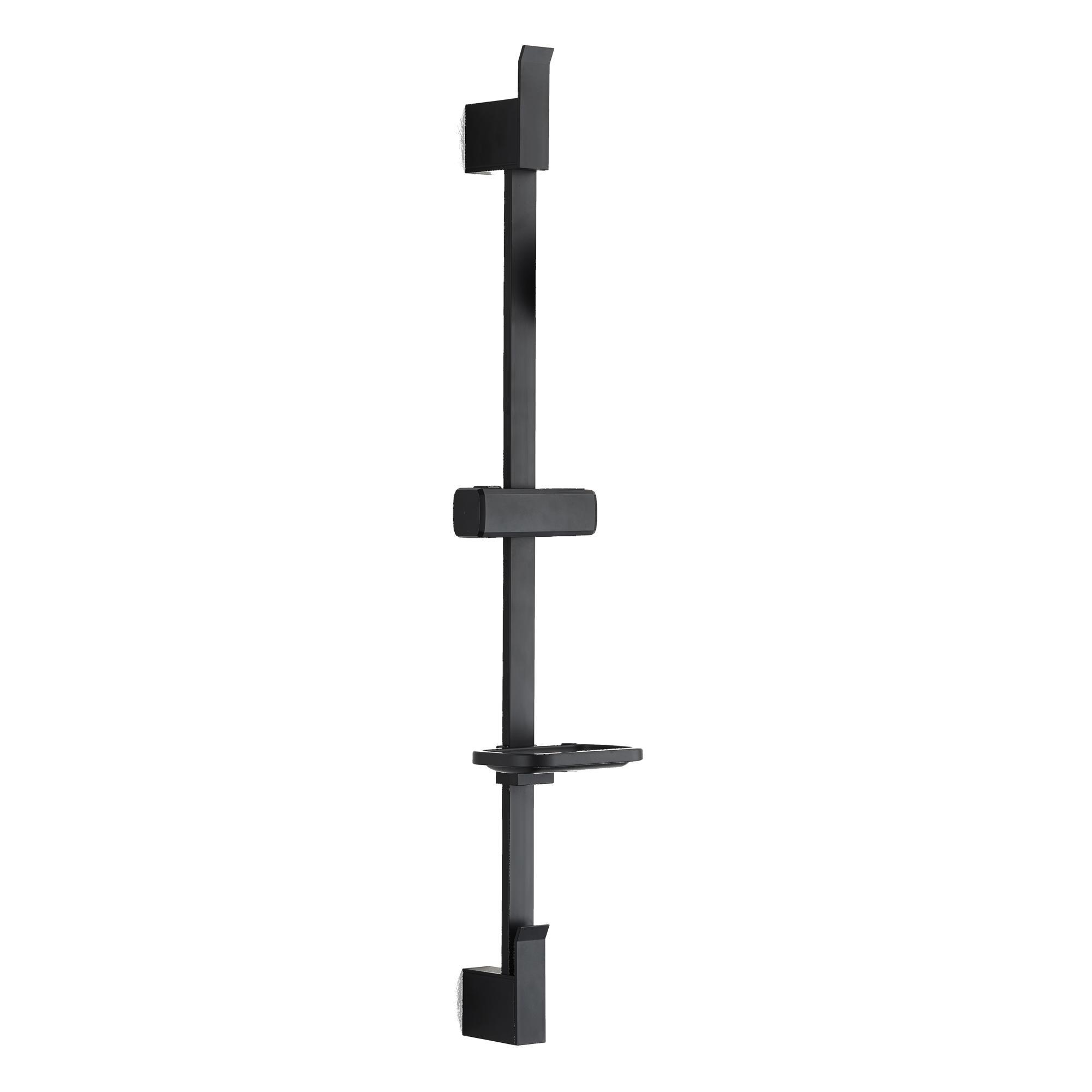 Изображение товара Стойка для душа ESKO SR720QBlack 72 см с мыльницей цвет черная матовая Изображение товара Стойка для душа ESKO SR720QBlack 72 см с мыльницей цвет черная матовая