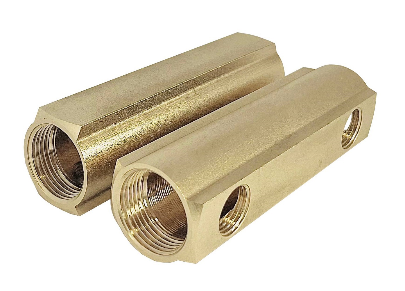 Изображение товара Коллектор распределительный Апогей 422049 1"x1/2" латунь 2 выхода для отопления и водоснабжения