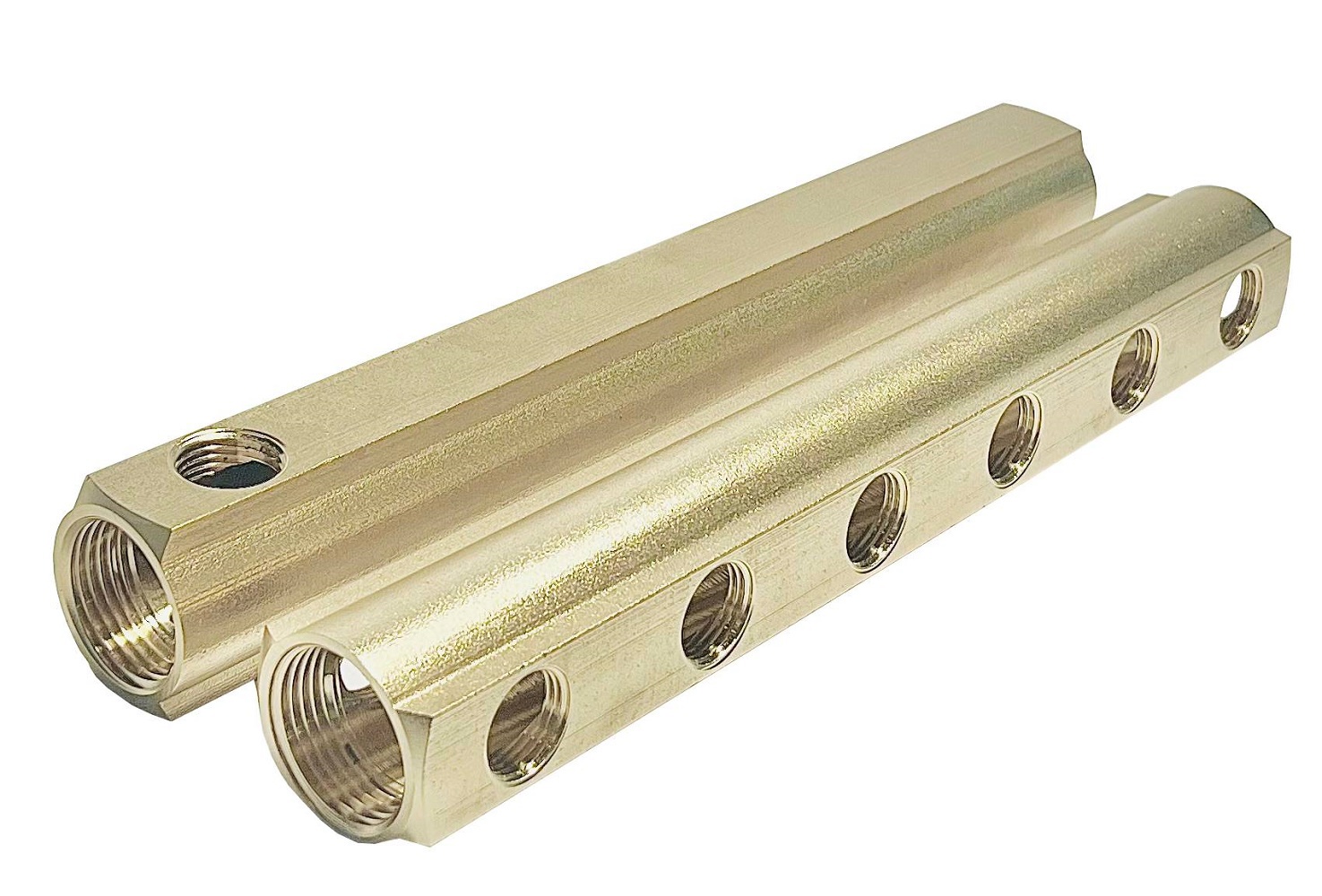 Изображение товара Коллектор распределительный Апогей 410417 5 выходов латунь 1х3/4" Евроконус