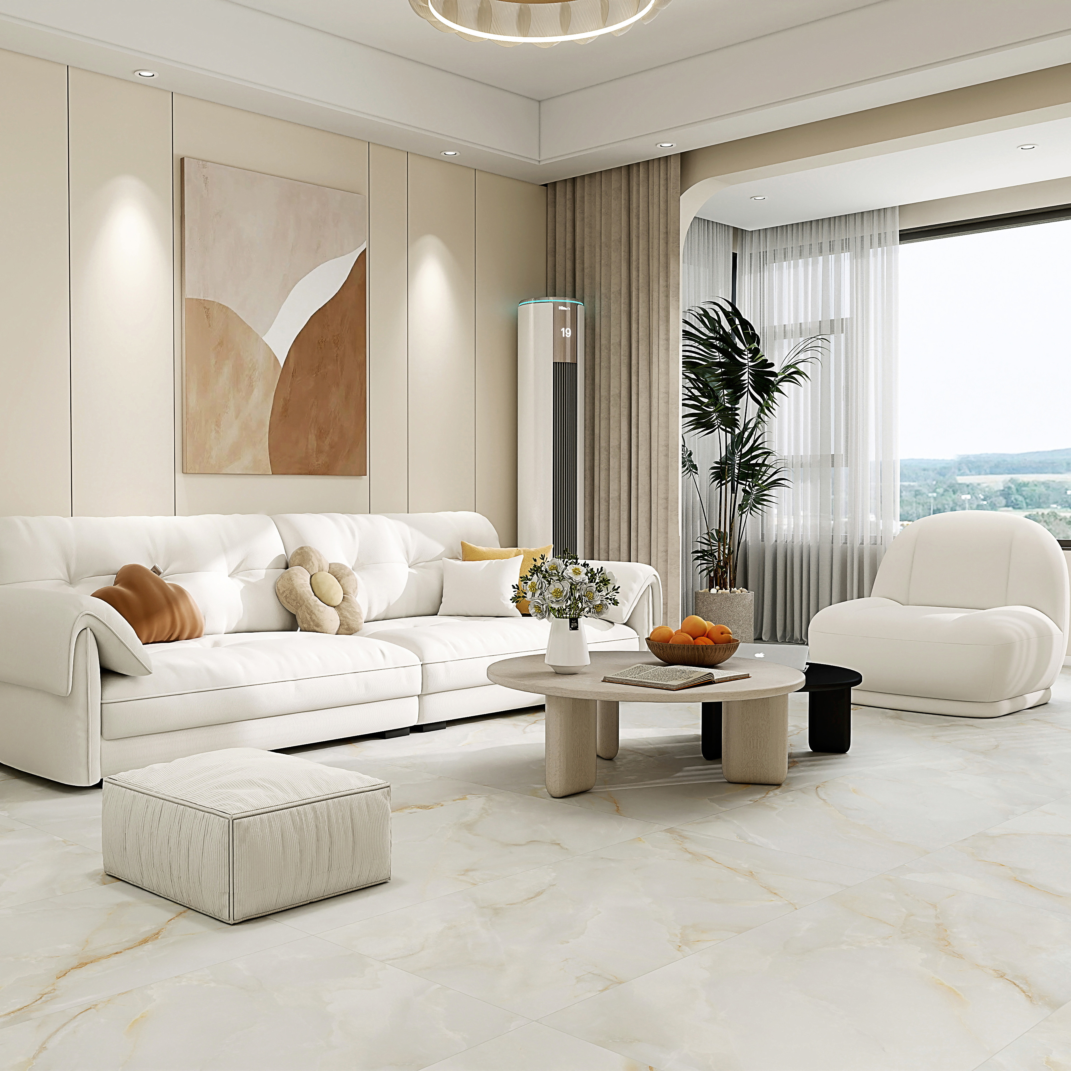 Изображение товара Керамогранит крупноформатный 60x120 см бежевый Bloom GT керамическая плитка