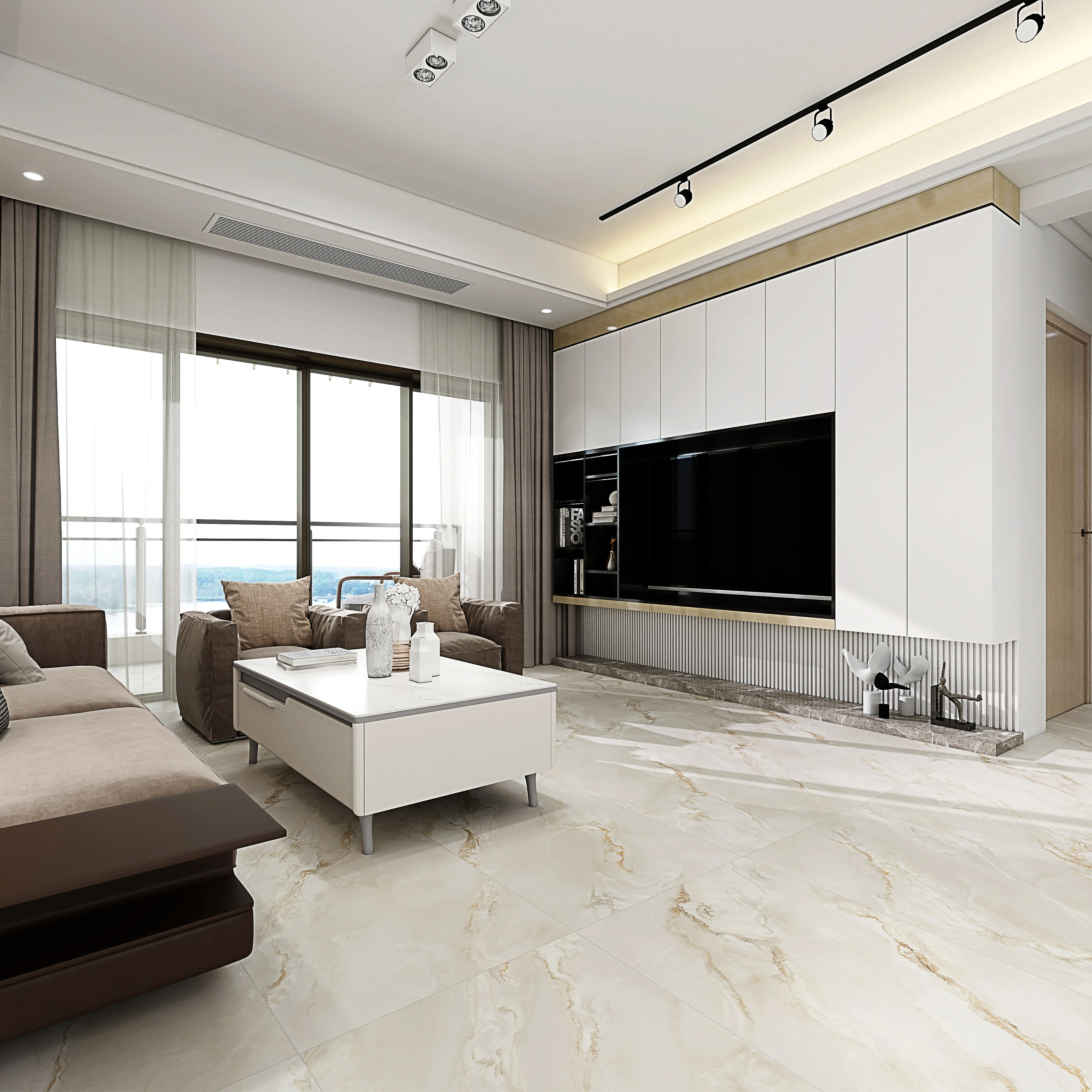 Изображение товара Керамогранит Global Tile Century_GT 60x120 см имитация оникса для пола и стен