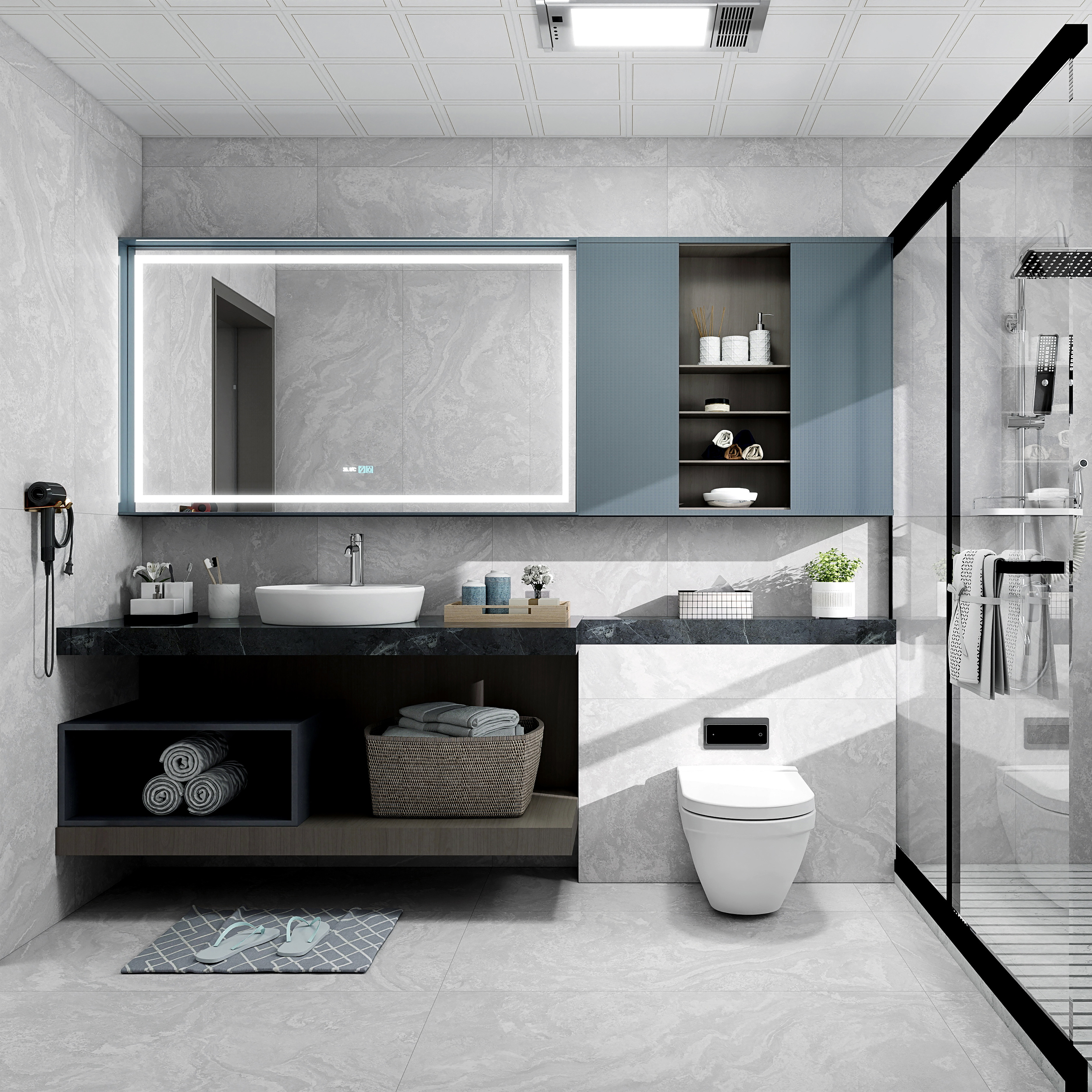 Изображение товара Керамогранит Global tile Clementi_GT 60x120 светло-серый для интерьера и фасада