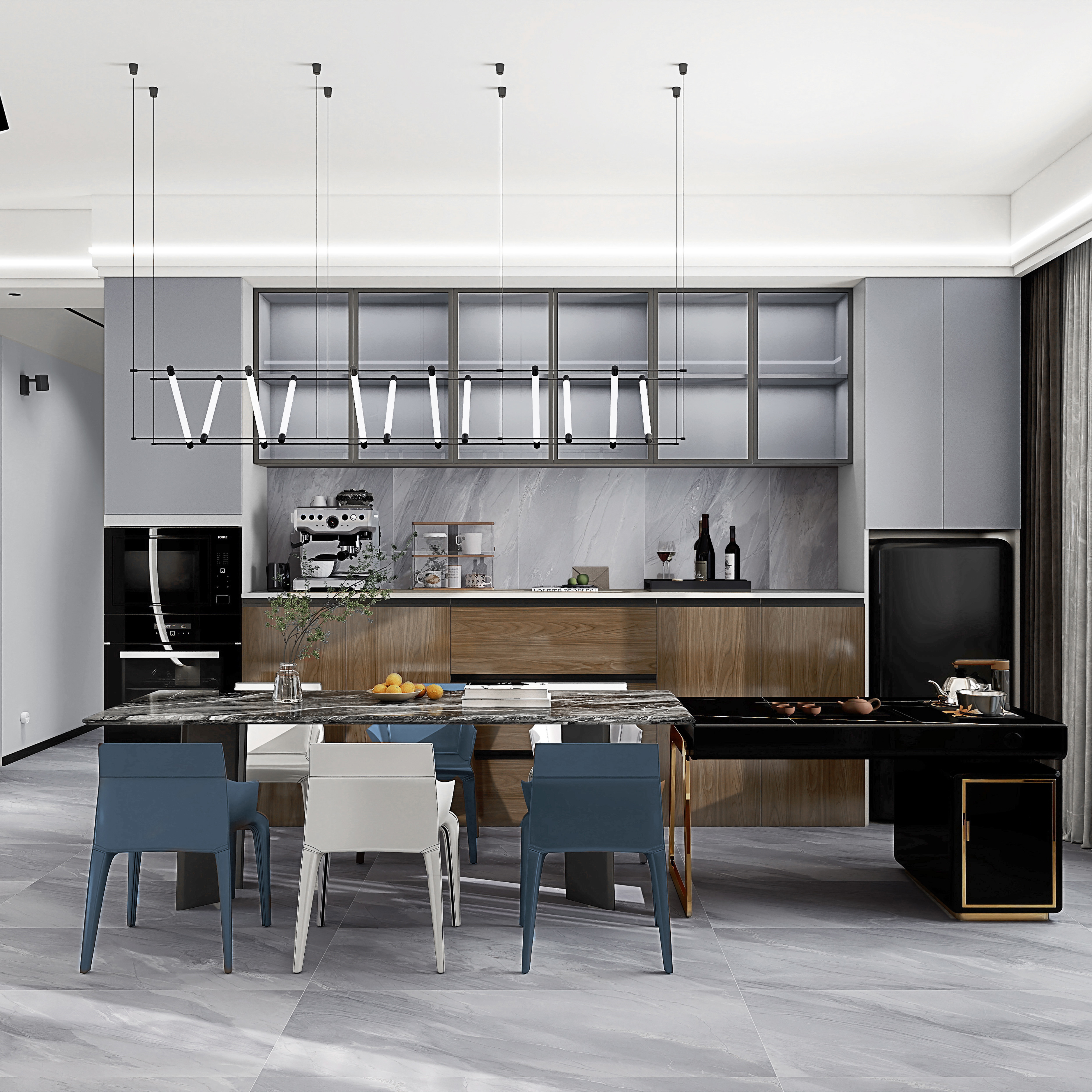 Изображение товара Керамогранит Falcon_GT 60x120 см синий матовый, морозостойкий, противоскользящий