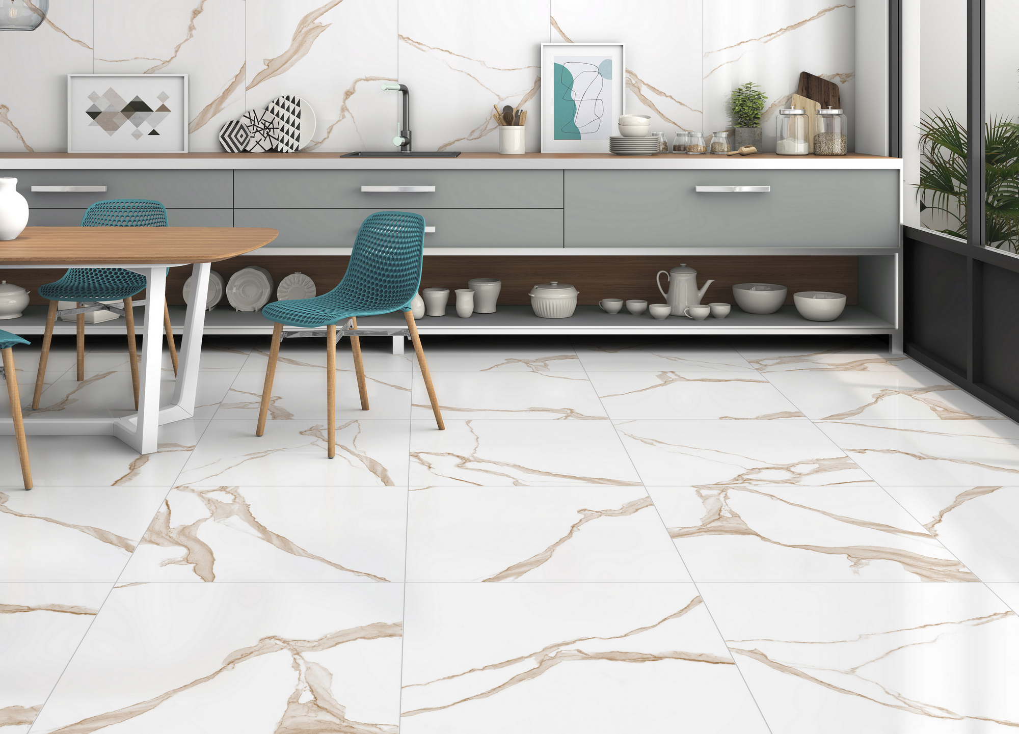 Изображение товара Керамогранит Global Tile Majestic_GT GT60600303MR 60x60см 1.44 м² цвет белый