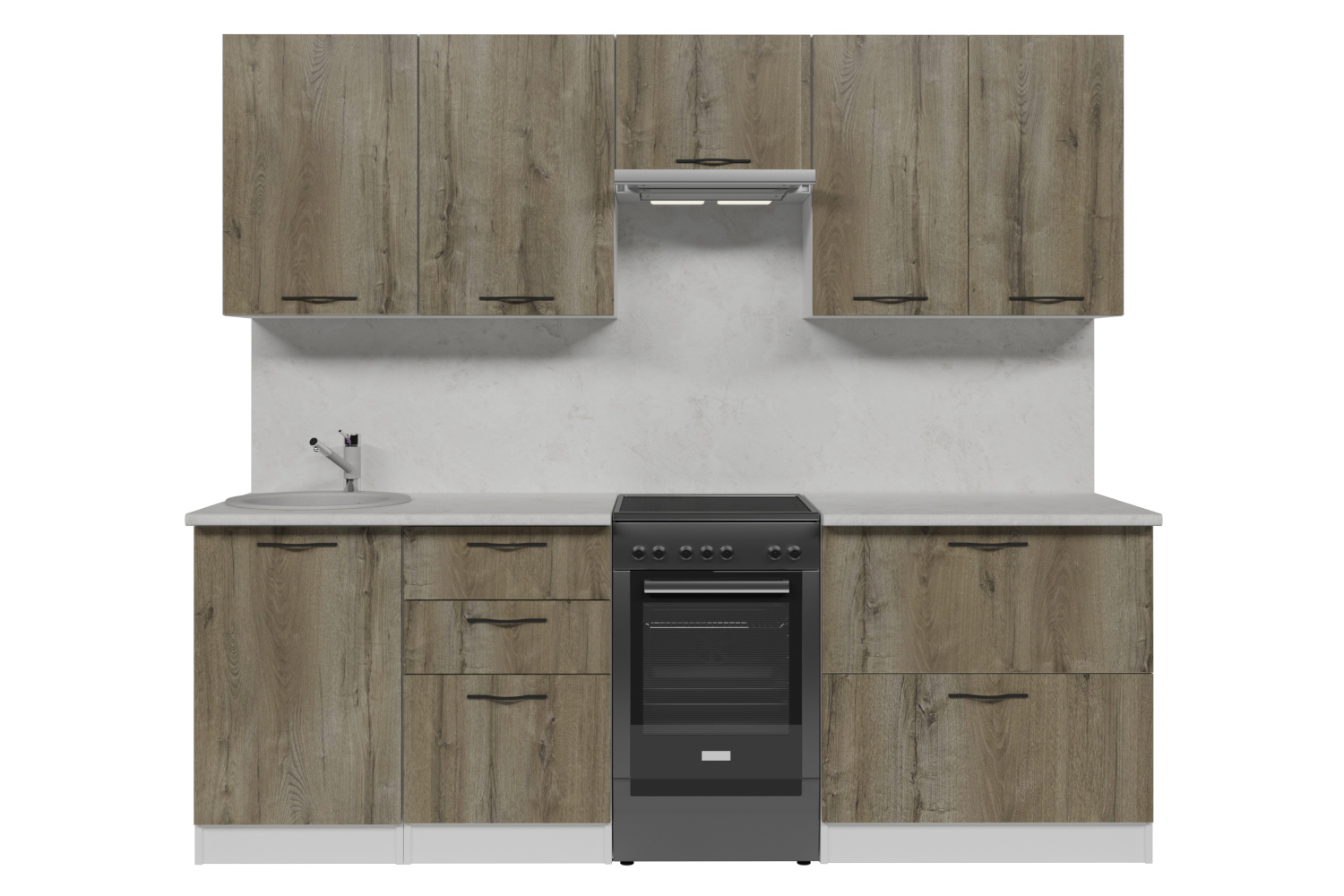 Изображение товара Кухонный гарнитур Мега /альта Gerda Альта мега 230x217x60 см ЛДСП цвет декор из дуба