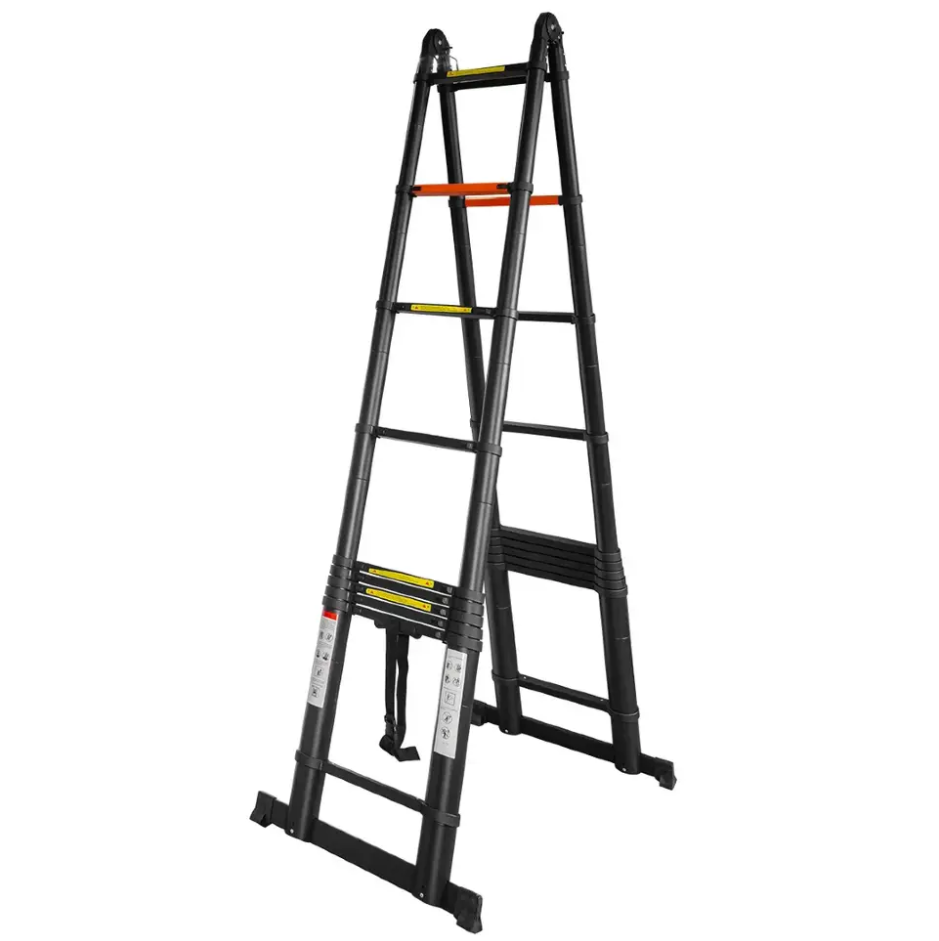 Изображение товара Лестница-стремянка телескопическая Rockforce RF-UP400-M 2-секционная 20 ступеней