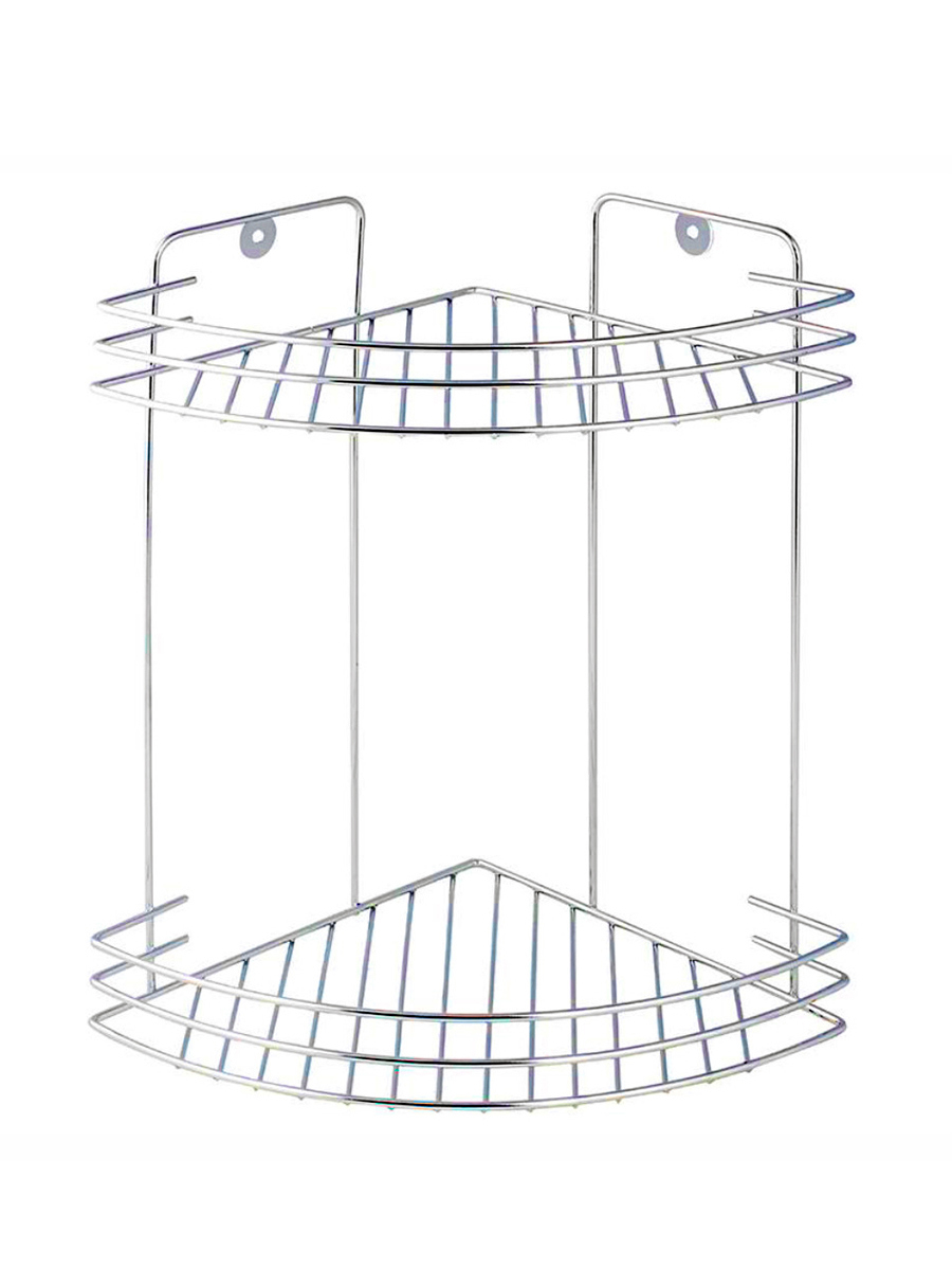 Изображение товара Полка для душа Delphinium Стил угловая 2 яруса цвет хром